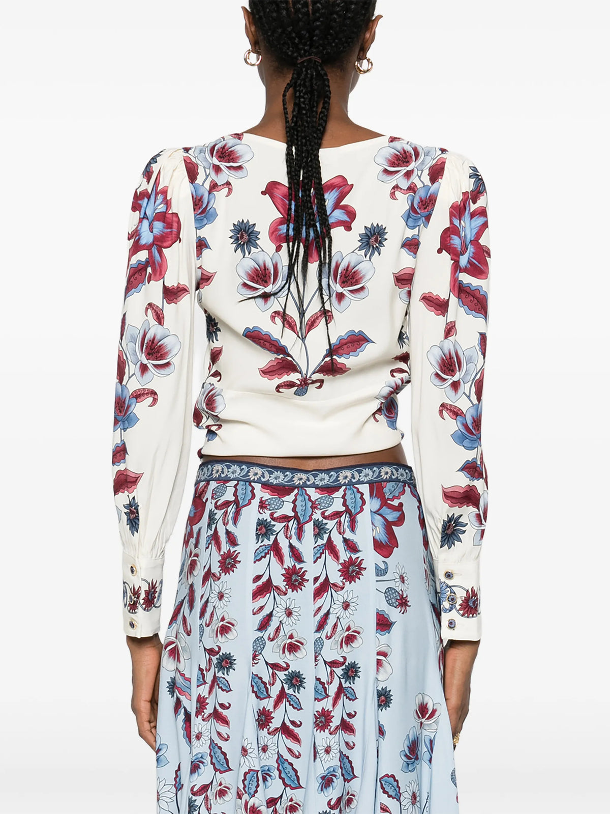Malu winter buttoned long sleeve blouse