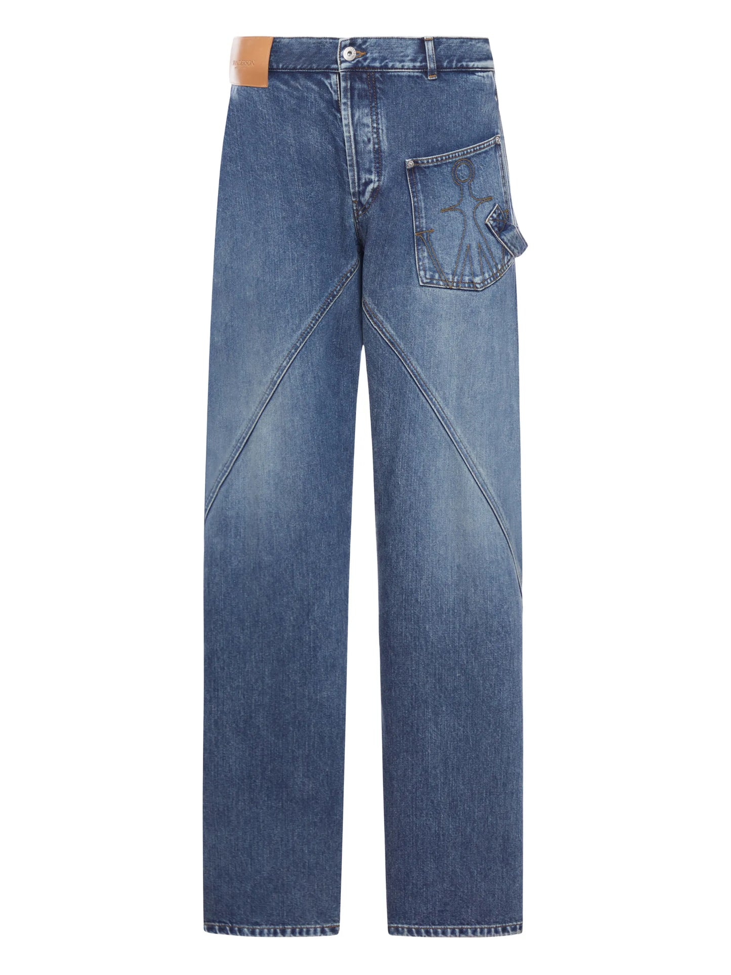 seam-detail jeans