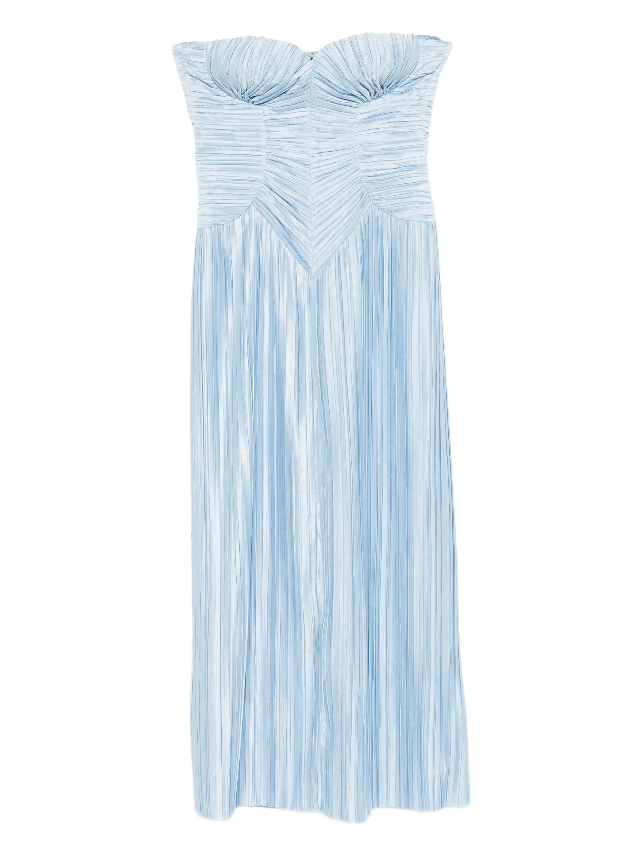 Ashika ruched pleated gow dress