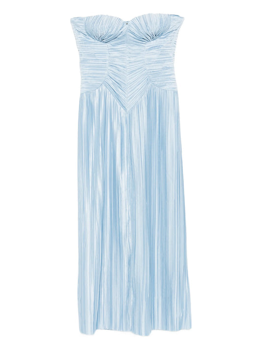 Ashika ruched pleated gow dress