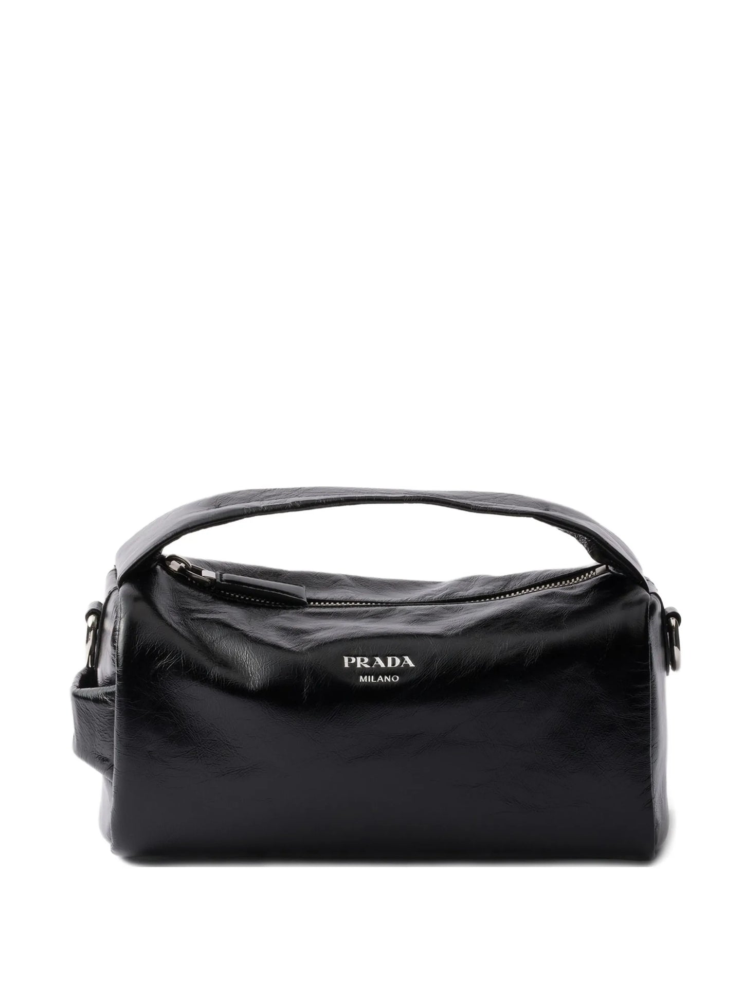 leather logo messenger bag