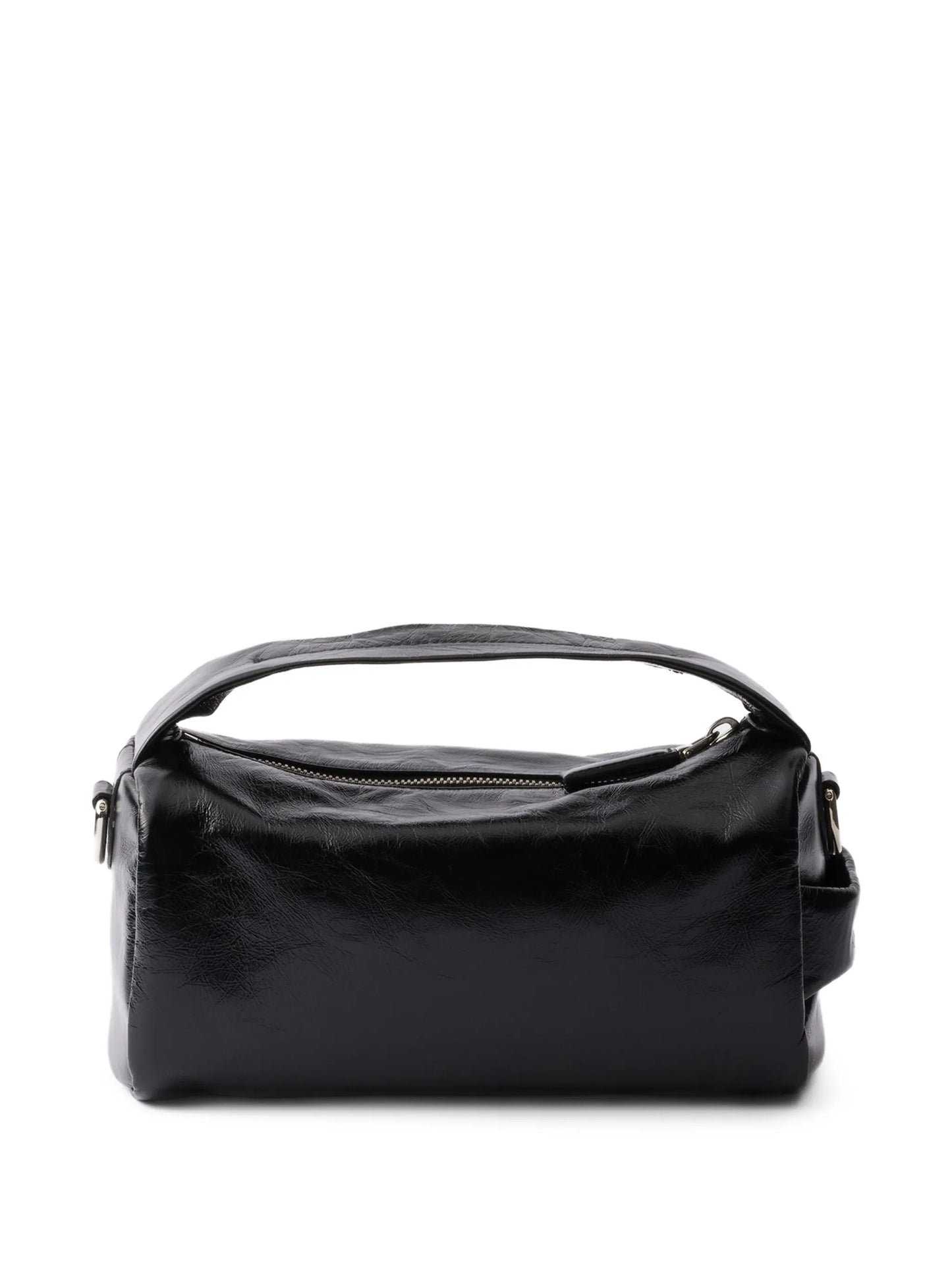 leather logo messenger bag