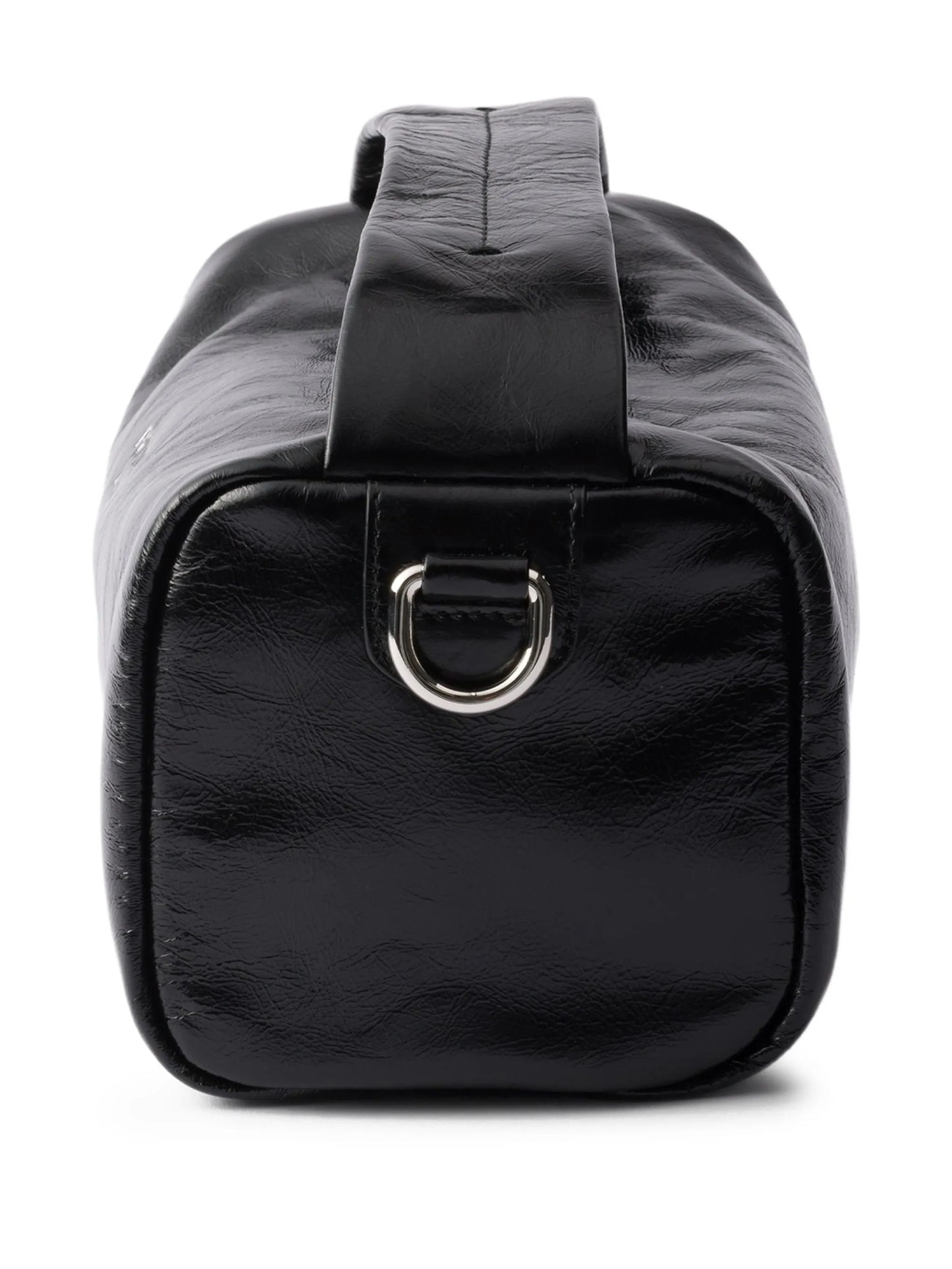 leather logo messenger bag