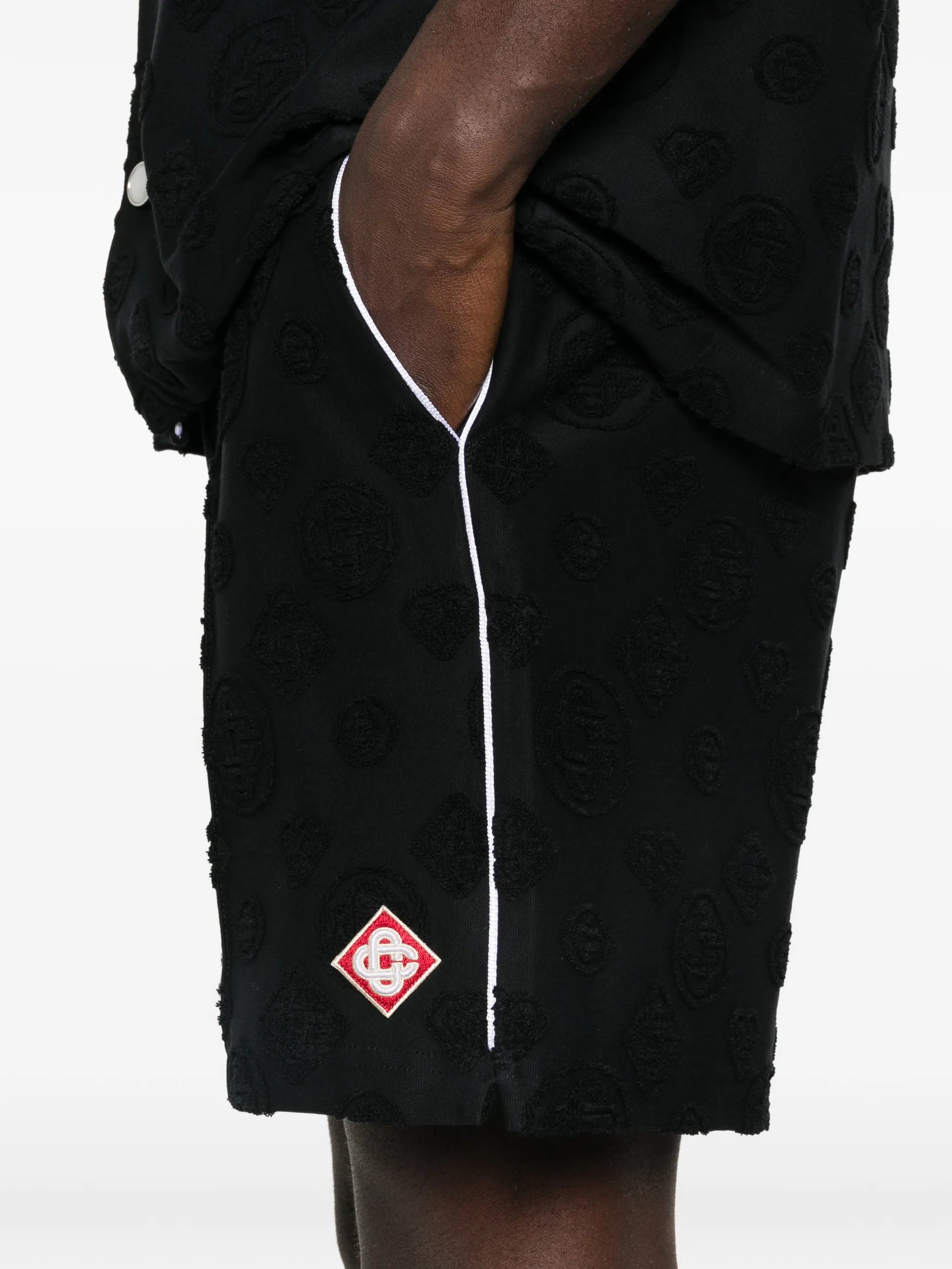 graphic drawstring shorts