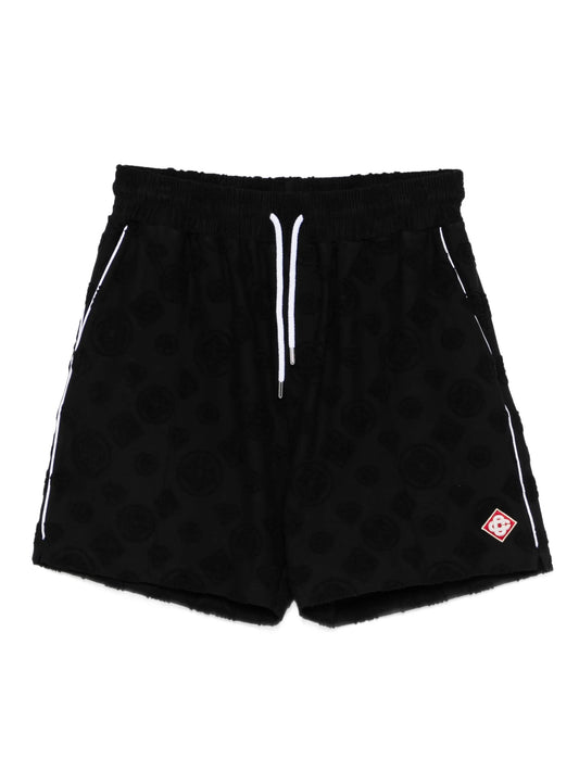 monogram drawstring shorts