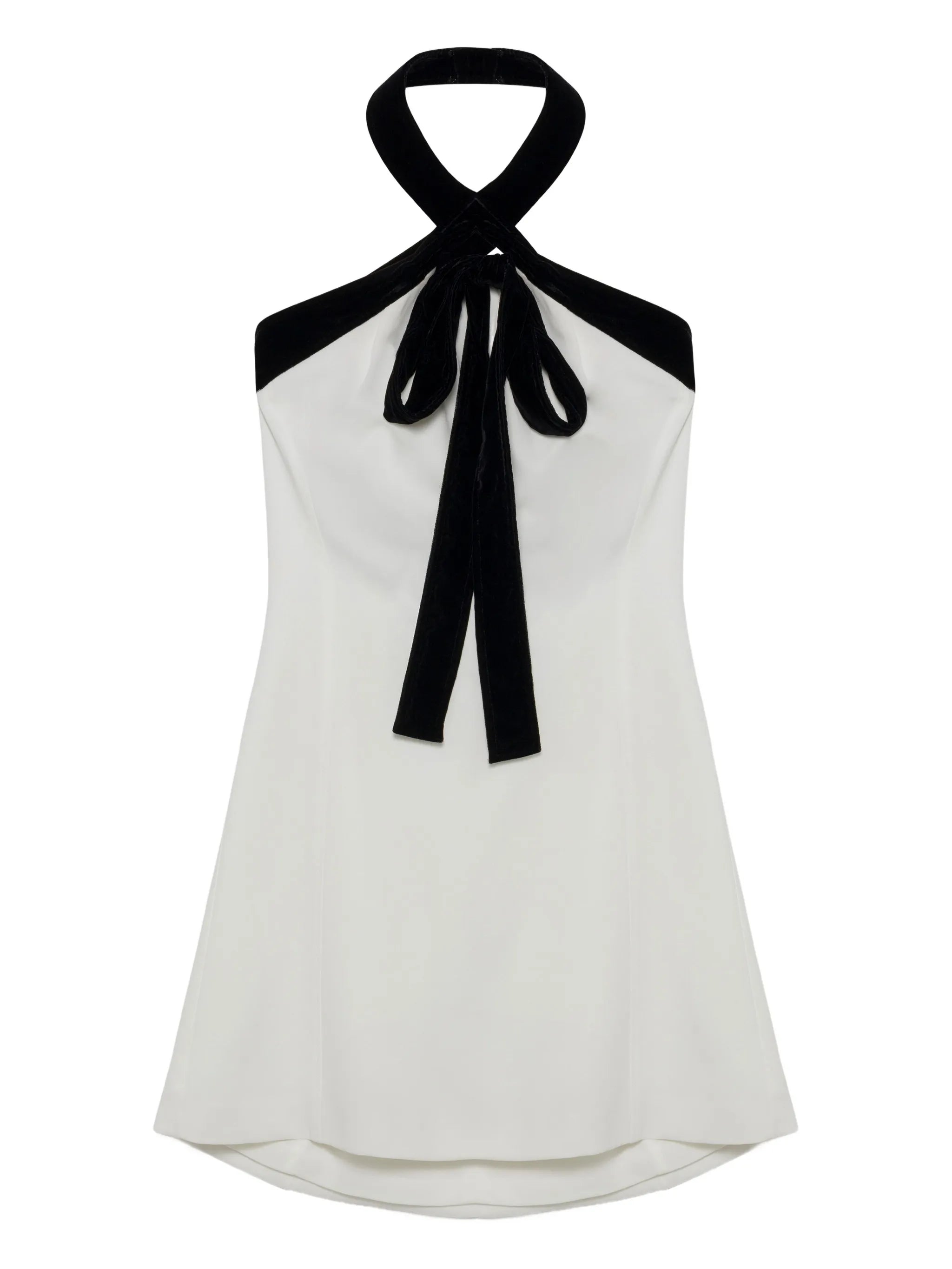Jolie velvet-tie mini dress