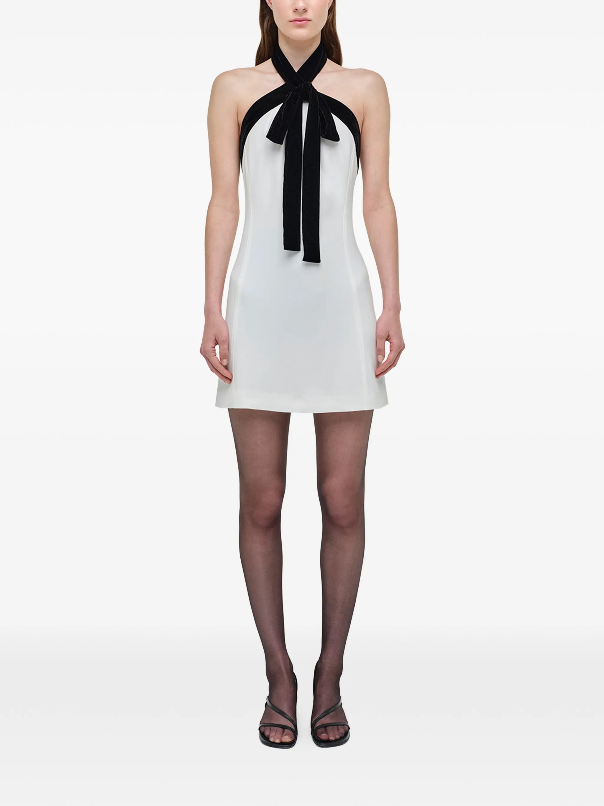 Jolie velvet-tie mini dress