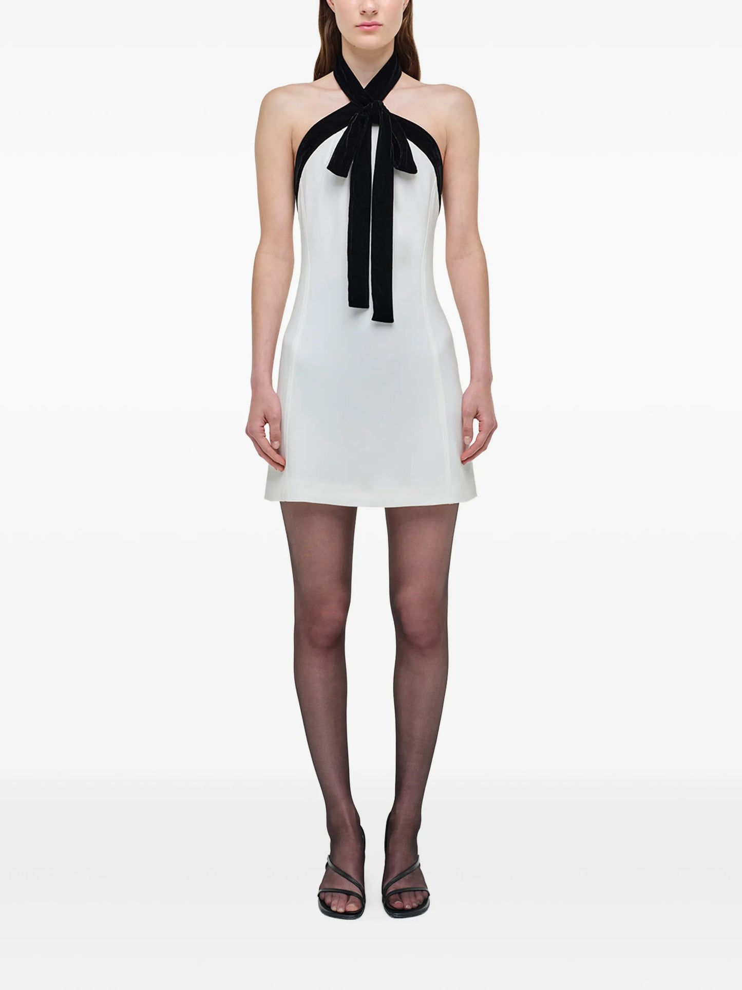 Jolie velvet-tie mini dress