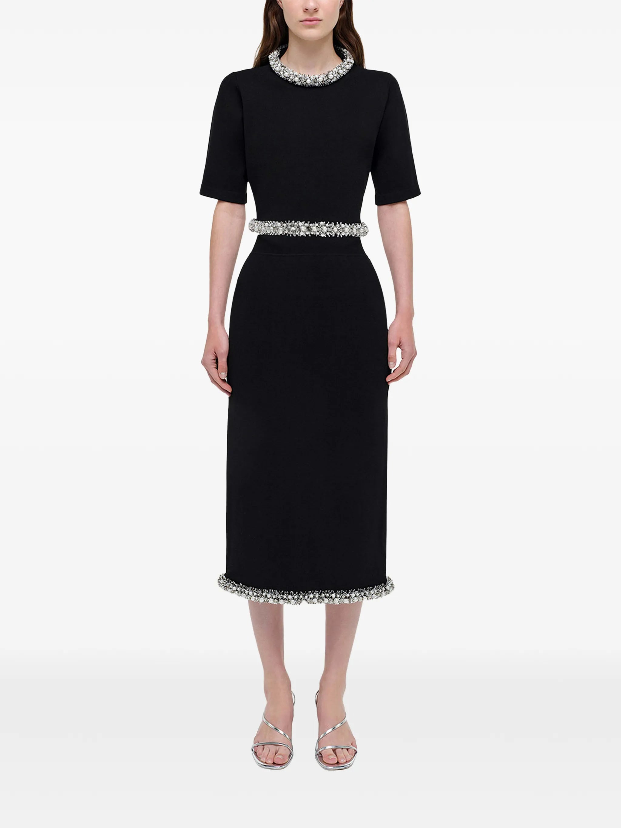 Idina embellished midi skirt