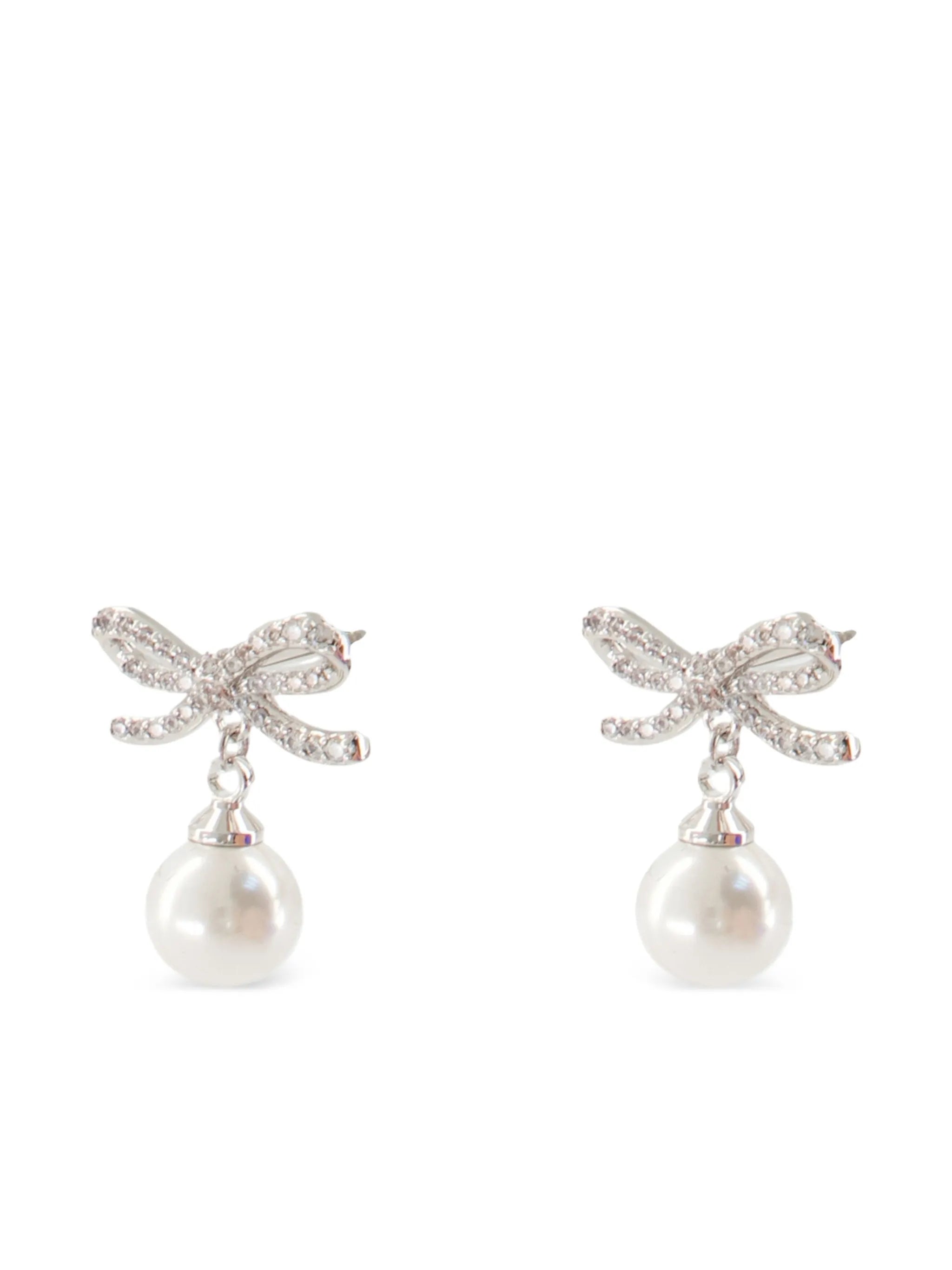 bow-detail earrings