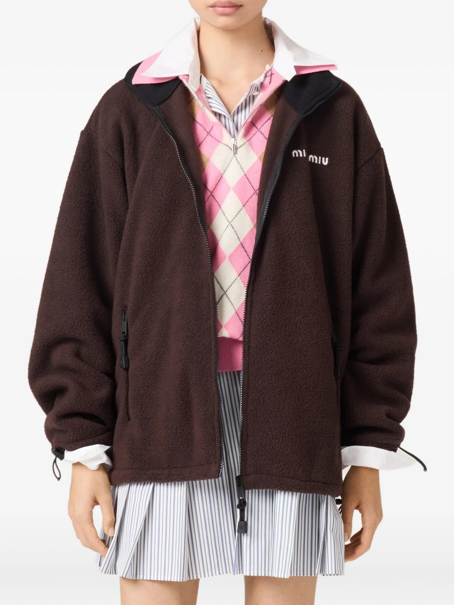 logo-embroidered jacket
