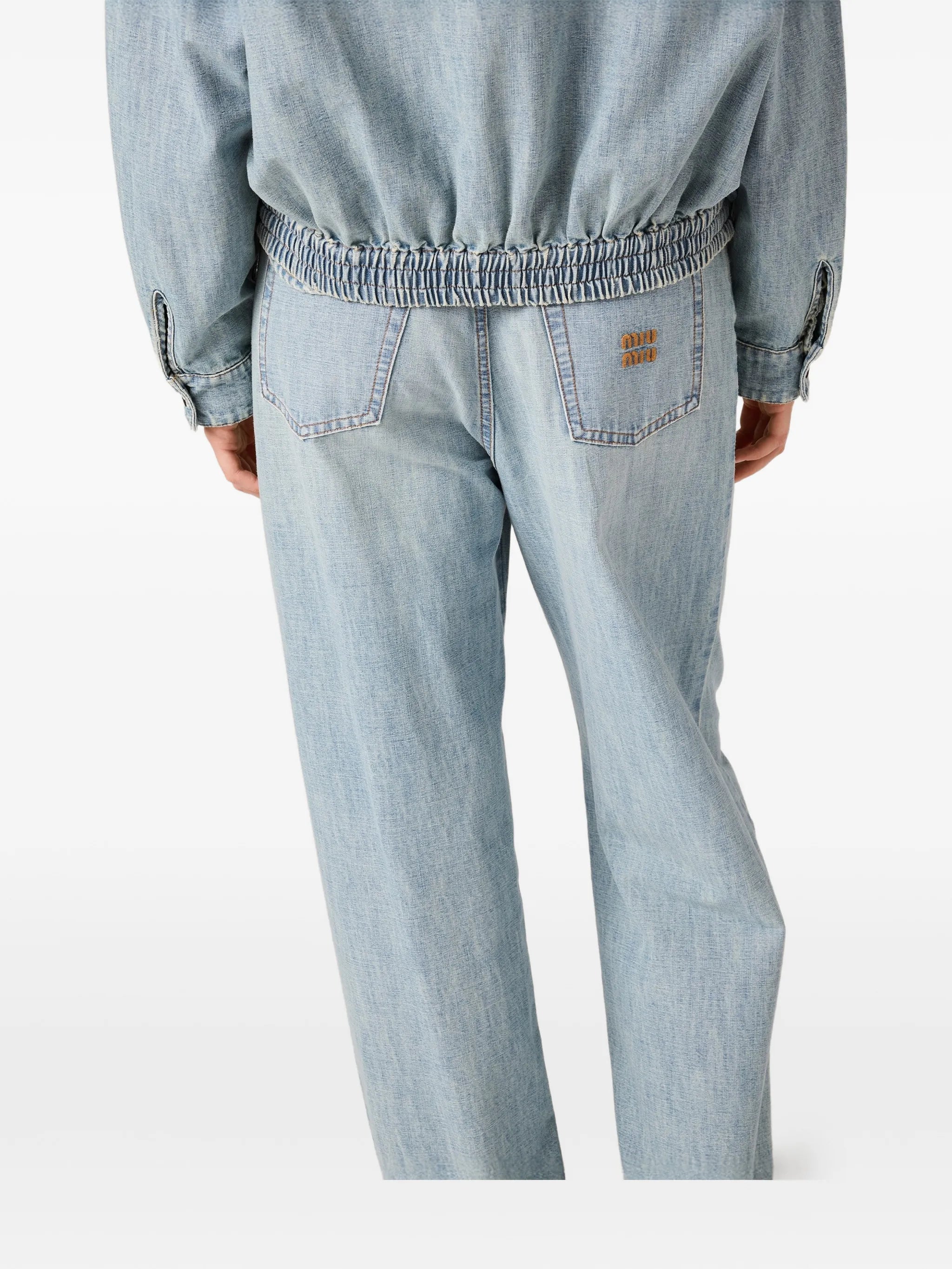 logo-lettering jeans