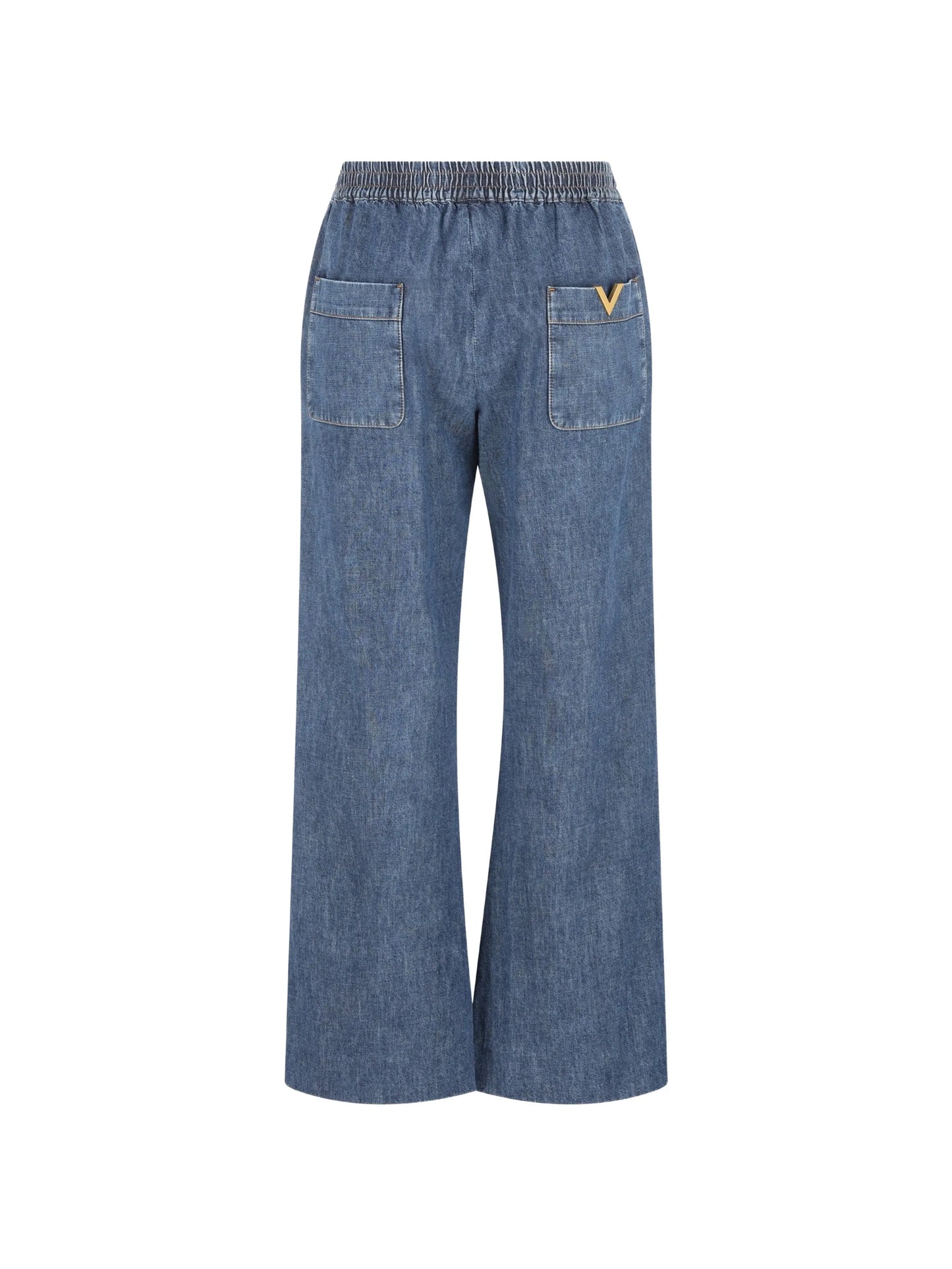 tassel-detail wide-leg jeans