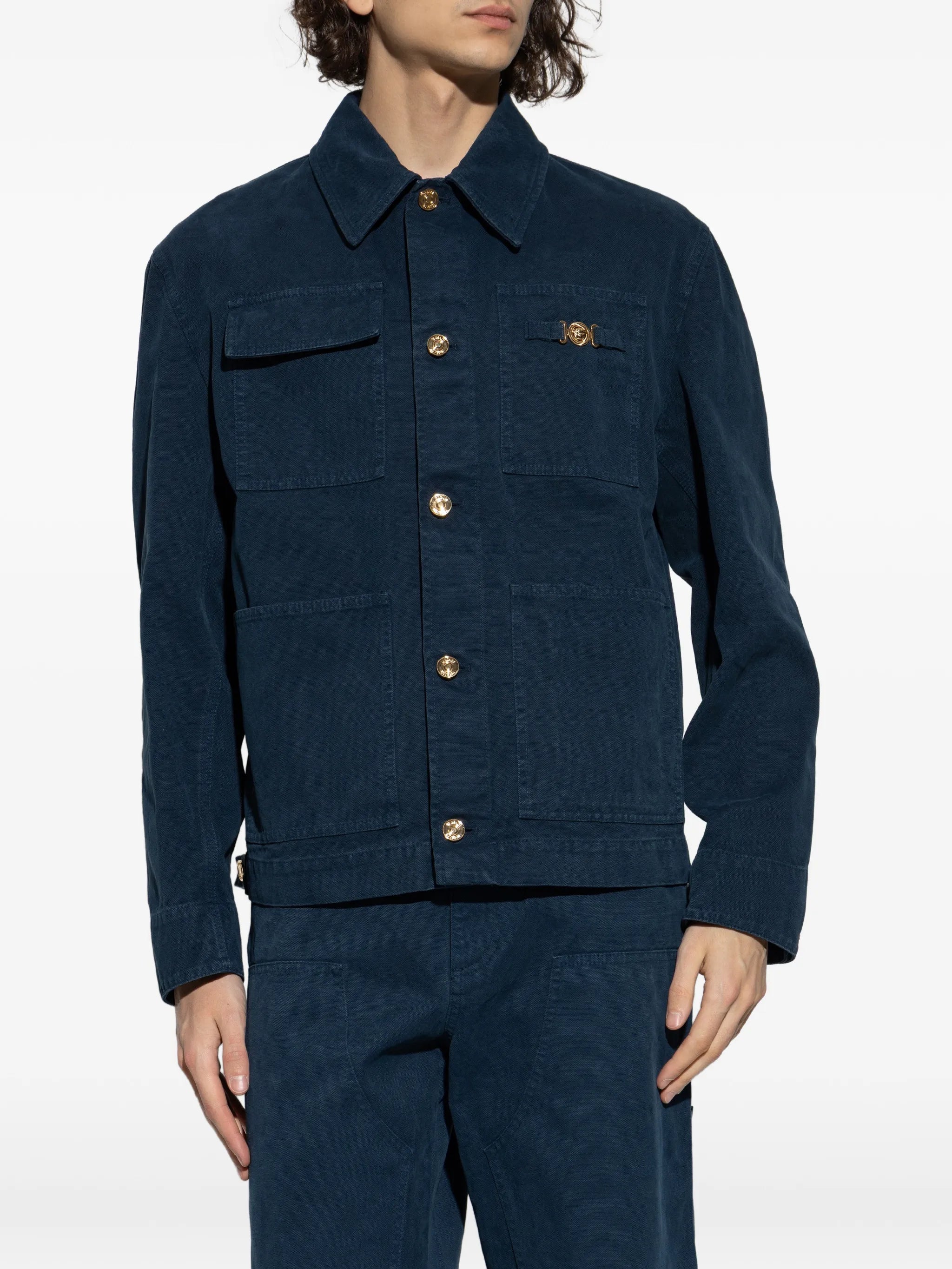 buttoned patch pocket jacket