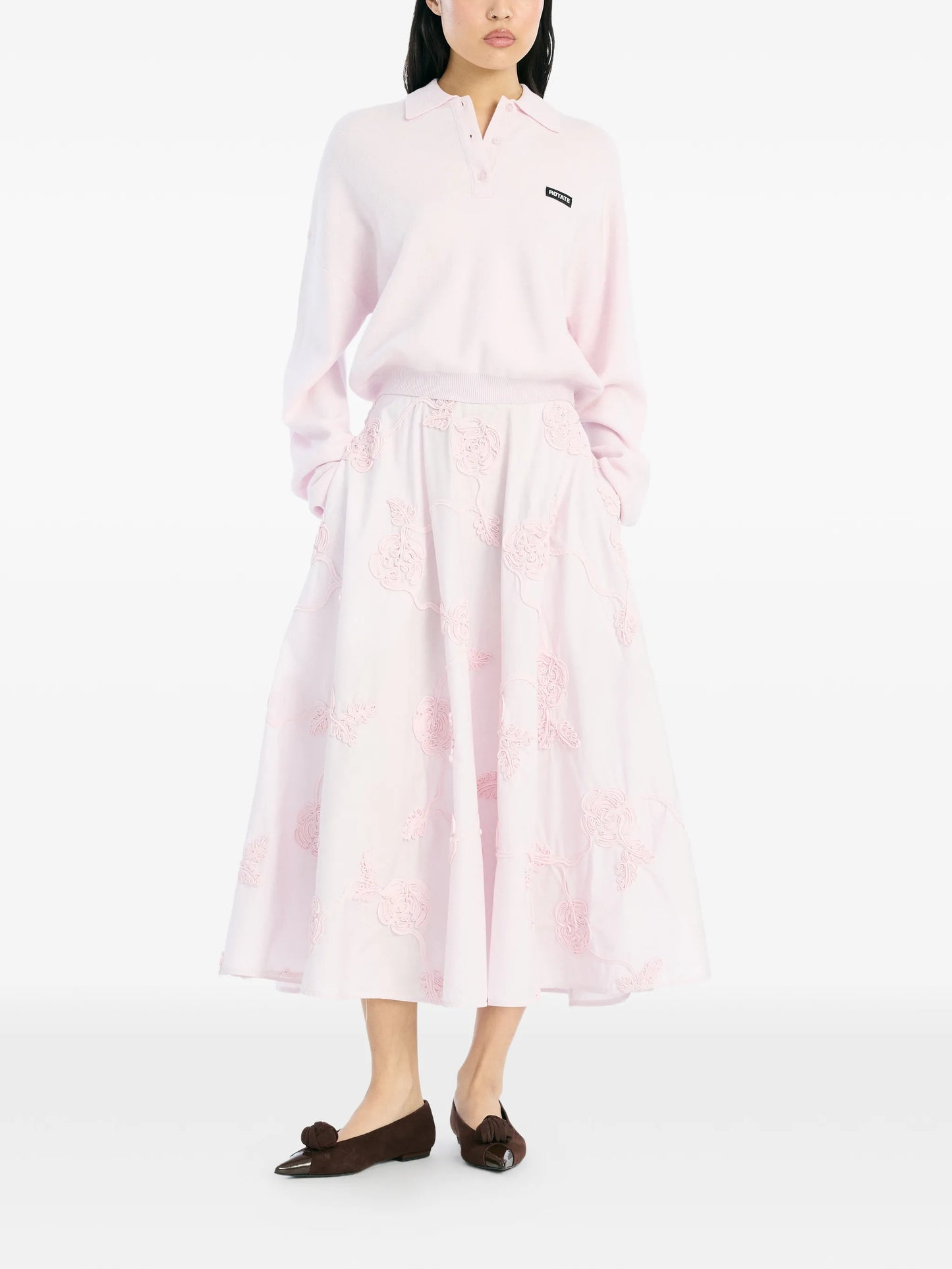 flower midi skirt