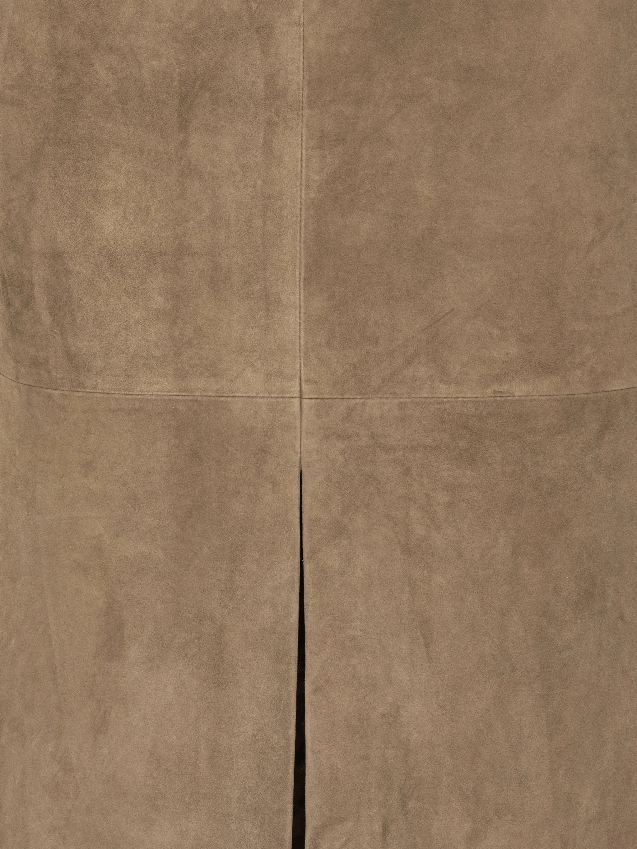 slit suede midi skirt