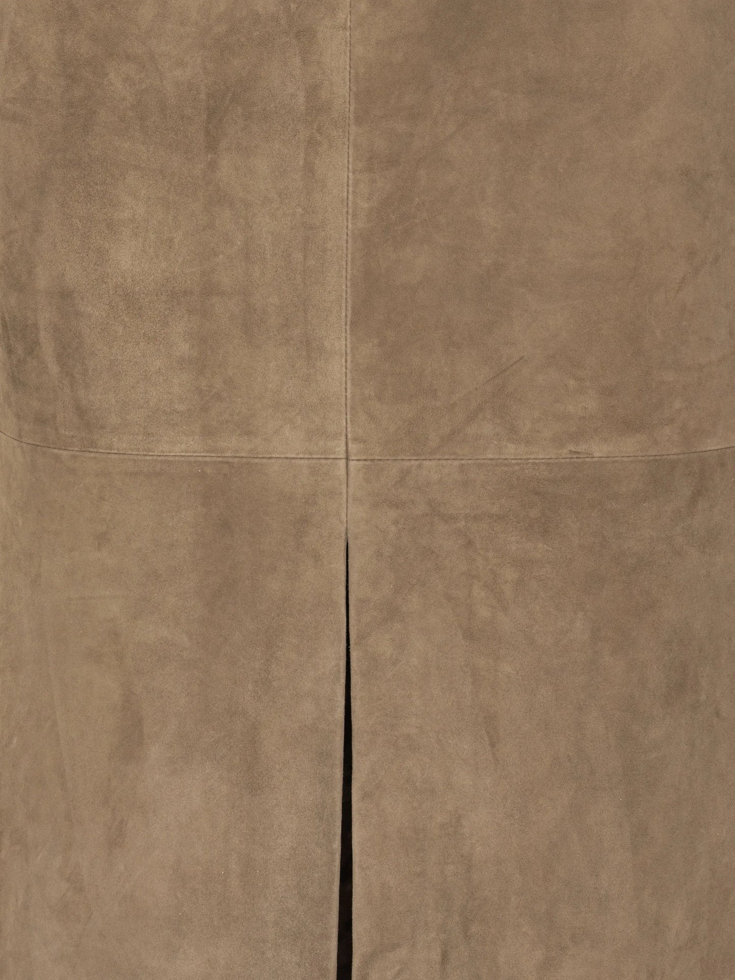 slit suede midi skirt