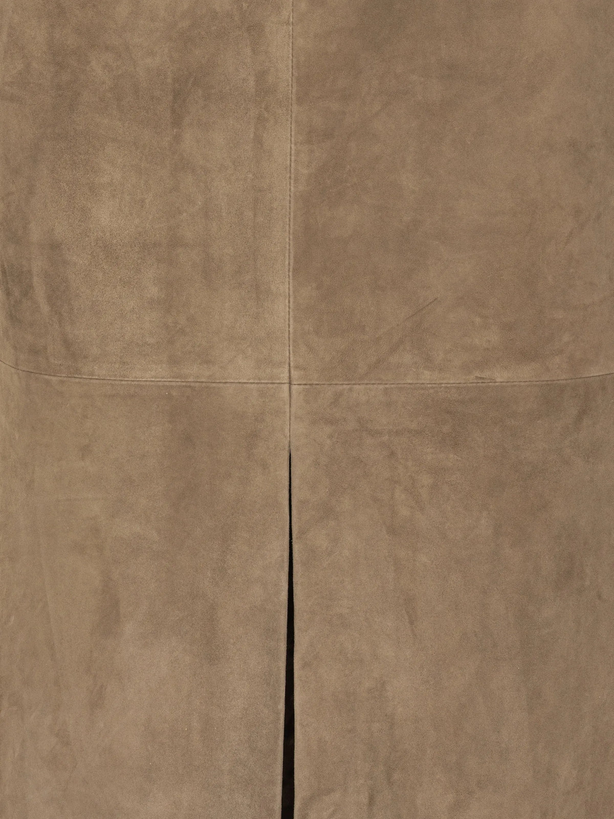 suede midi pencil skirt in brown