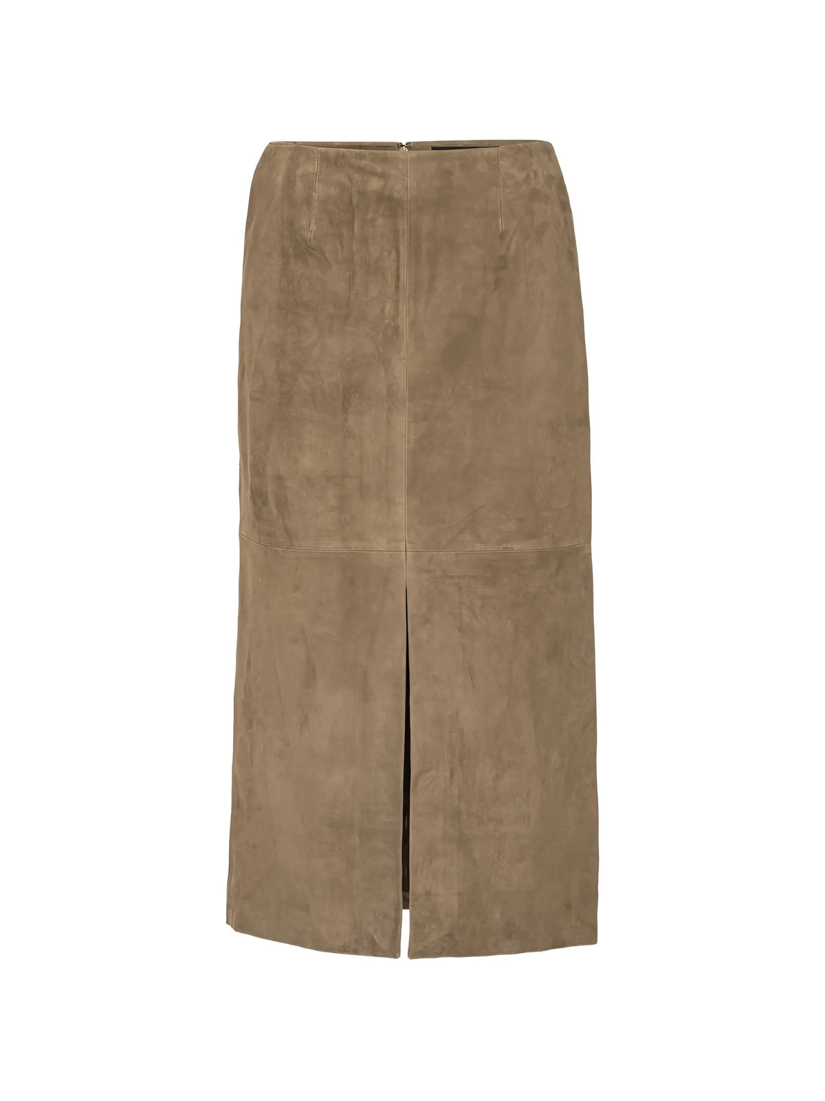 suede midi pencil skirt