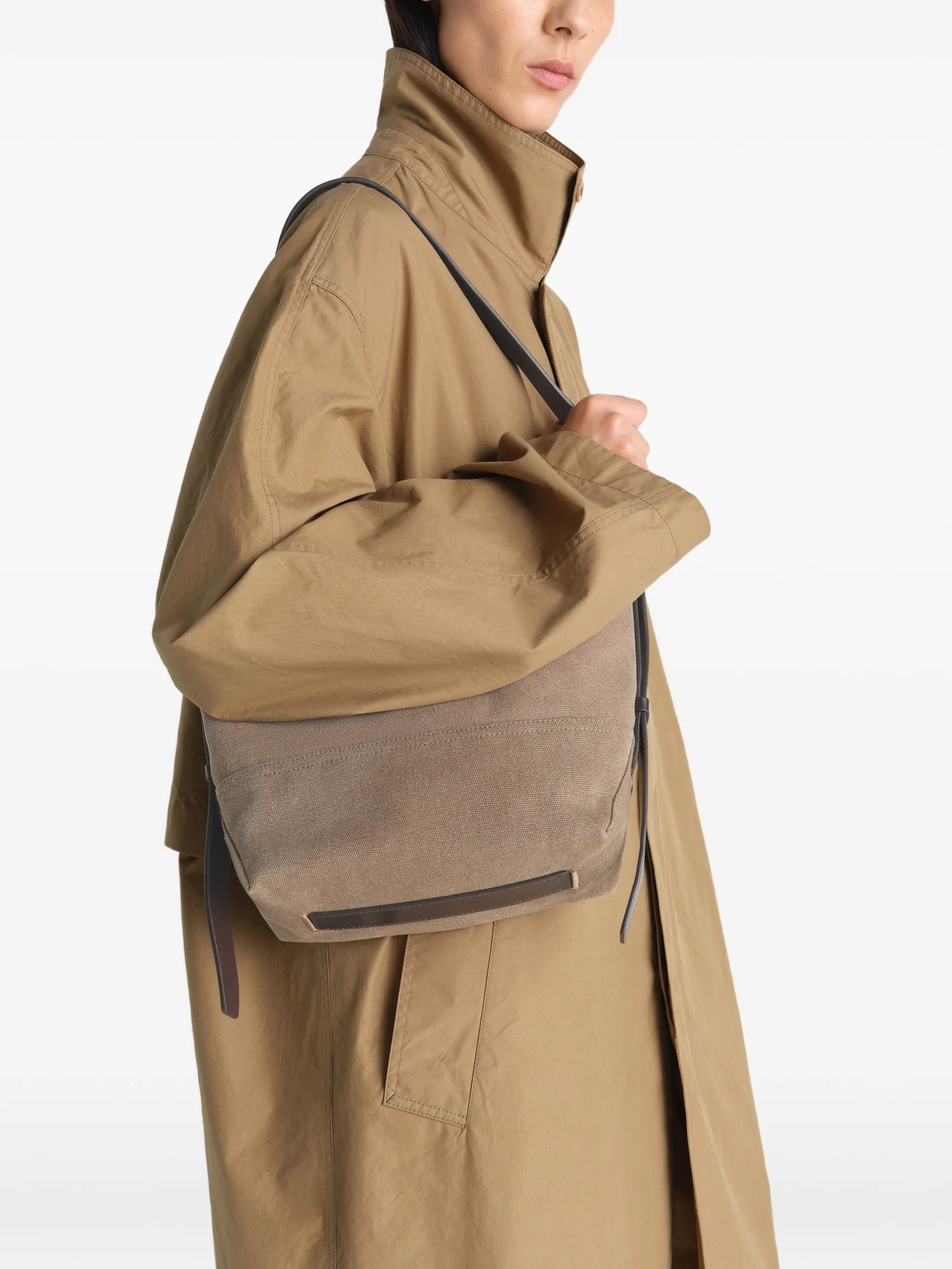 small belted tote bag