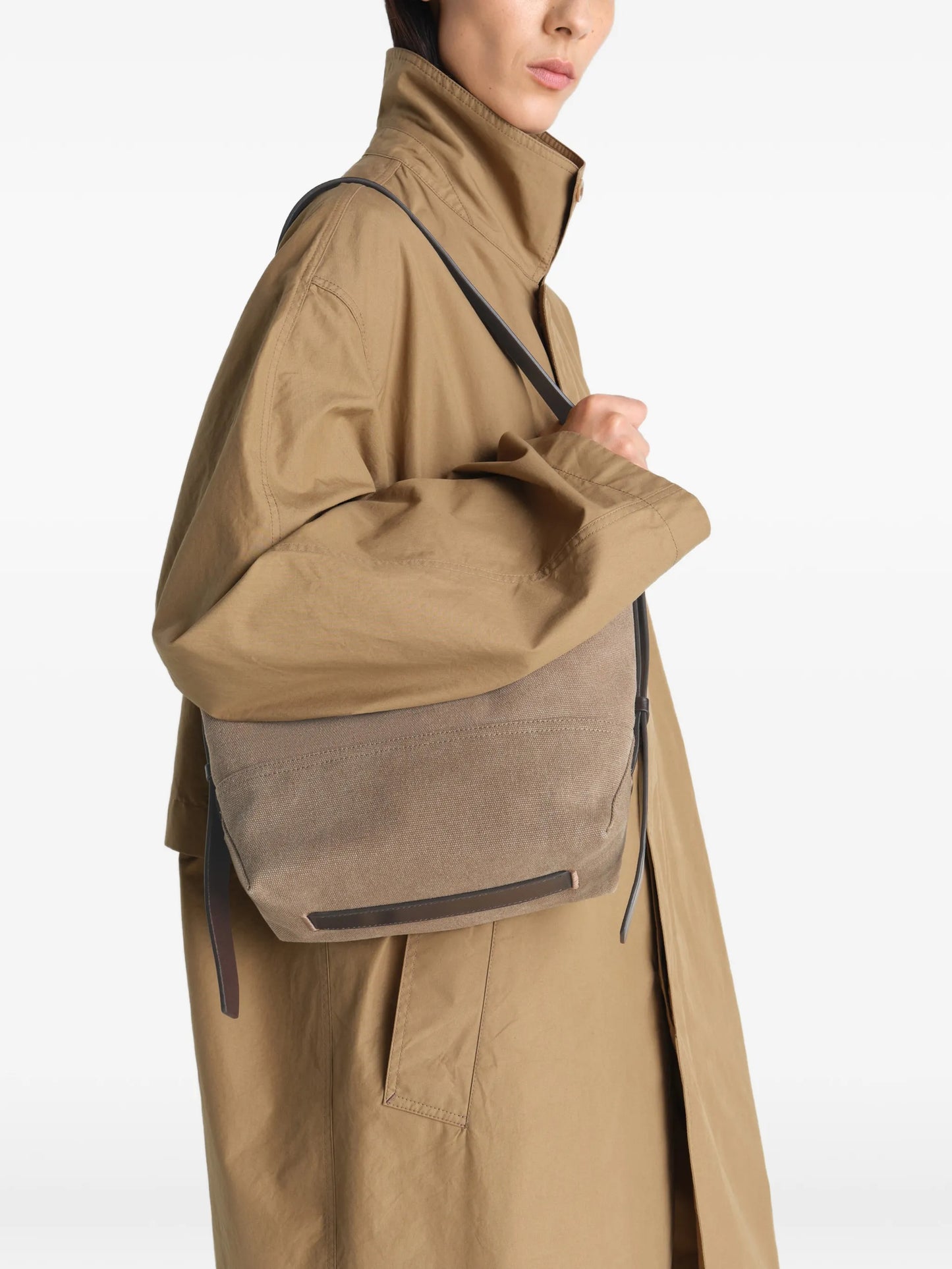 small belted tote bag