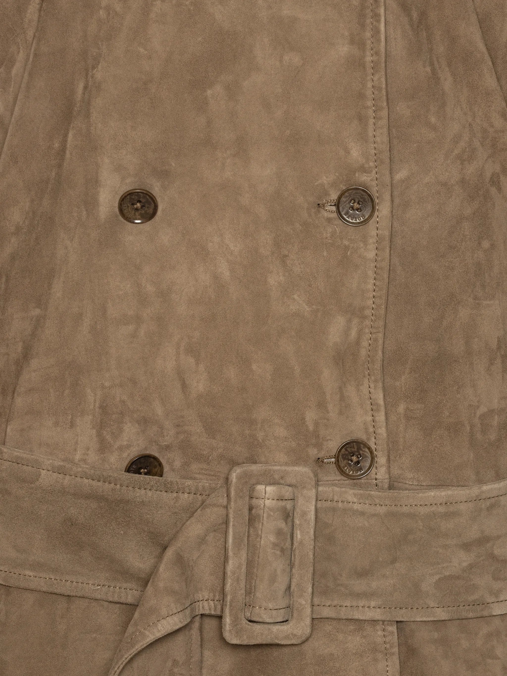 belted oversize suede jacket