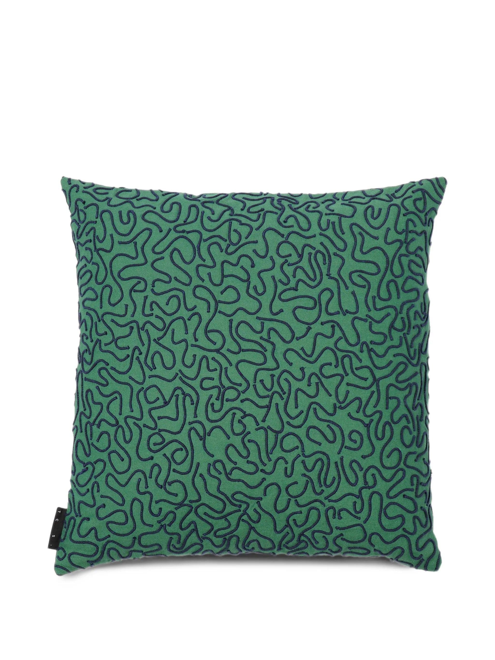 Ripple embroidered cushion cover