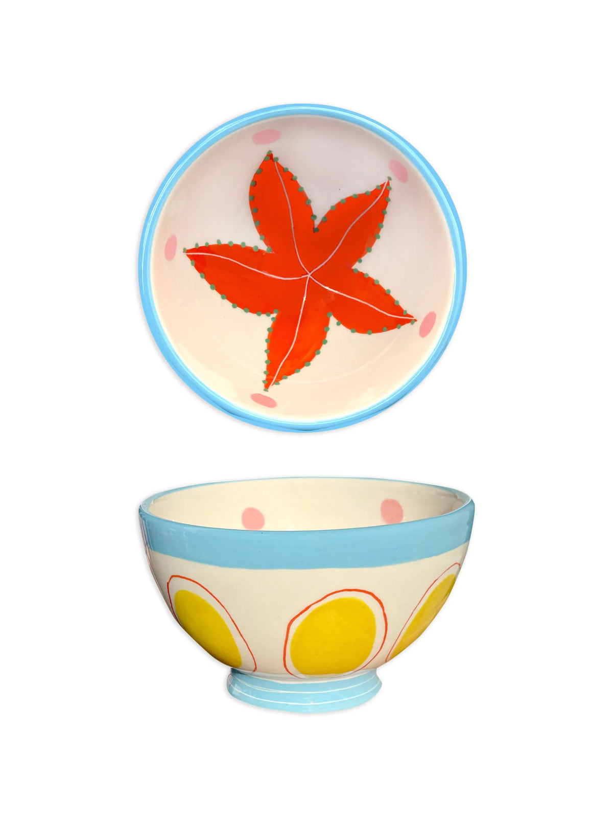 starfish-print bowls (set of two)