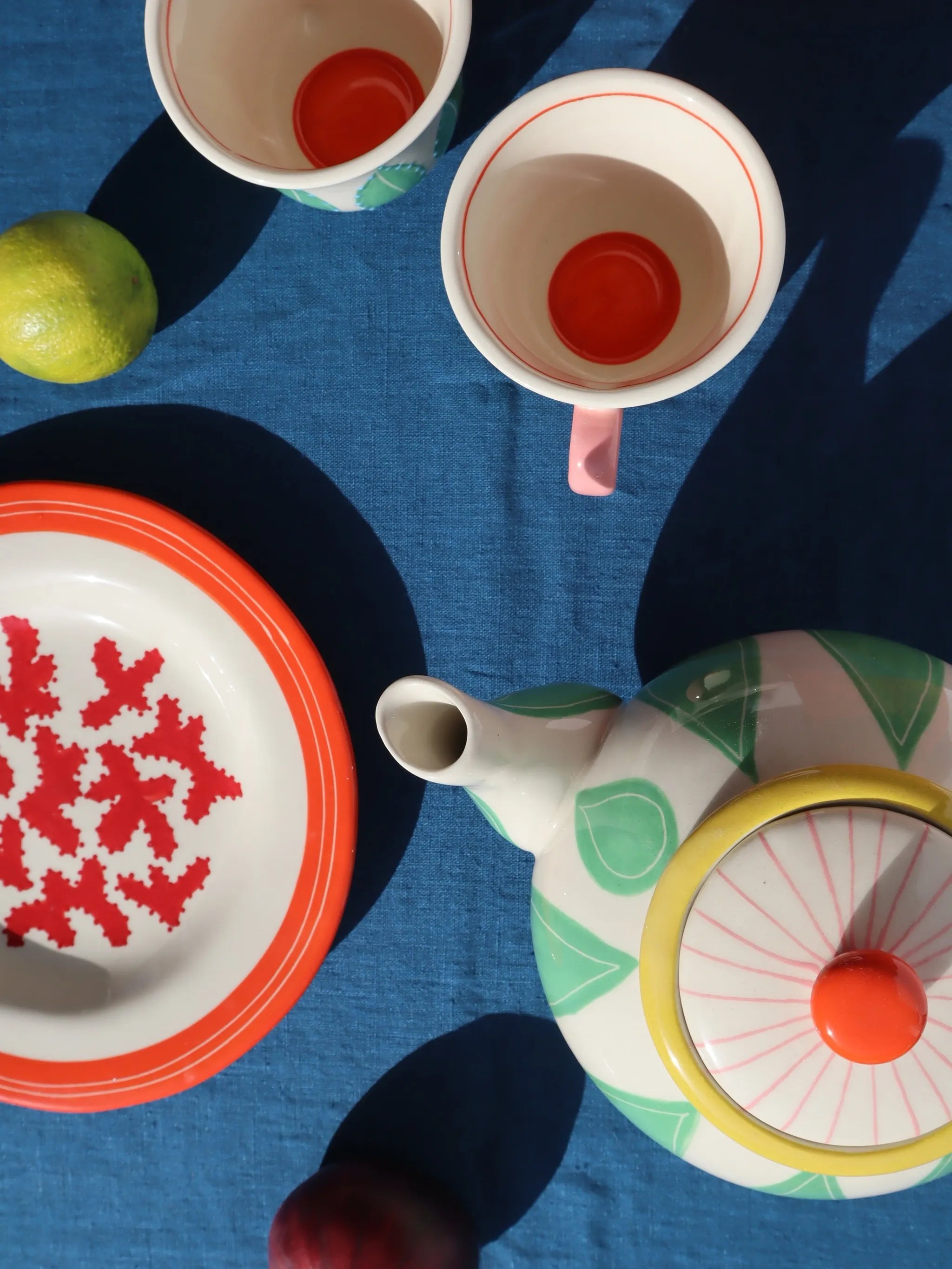 leaf-print teapot
