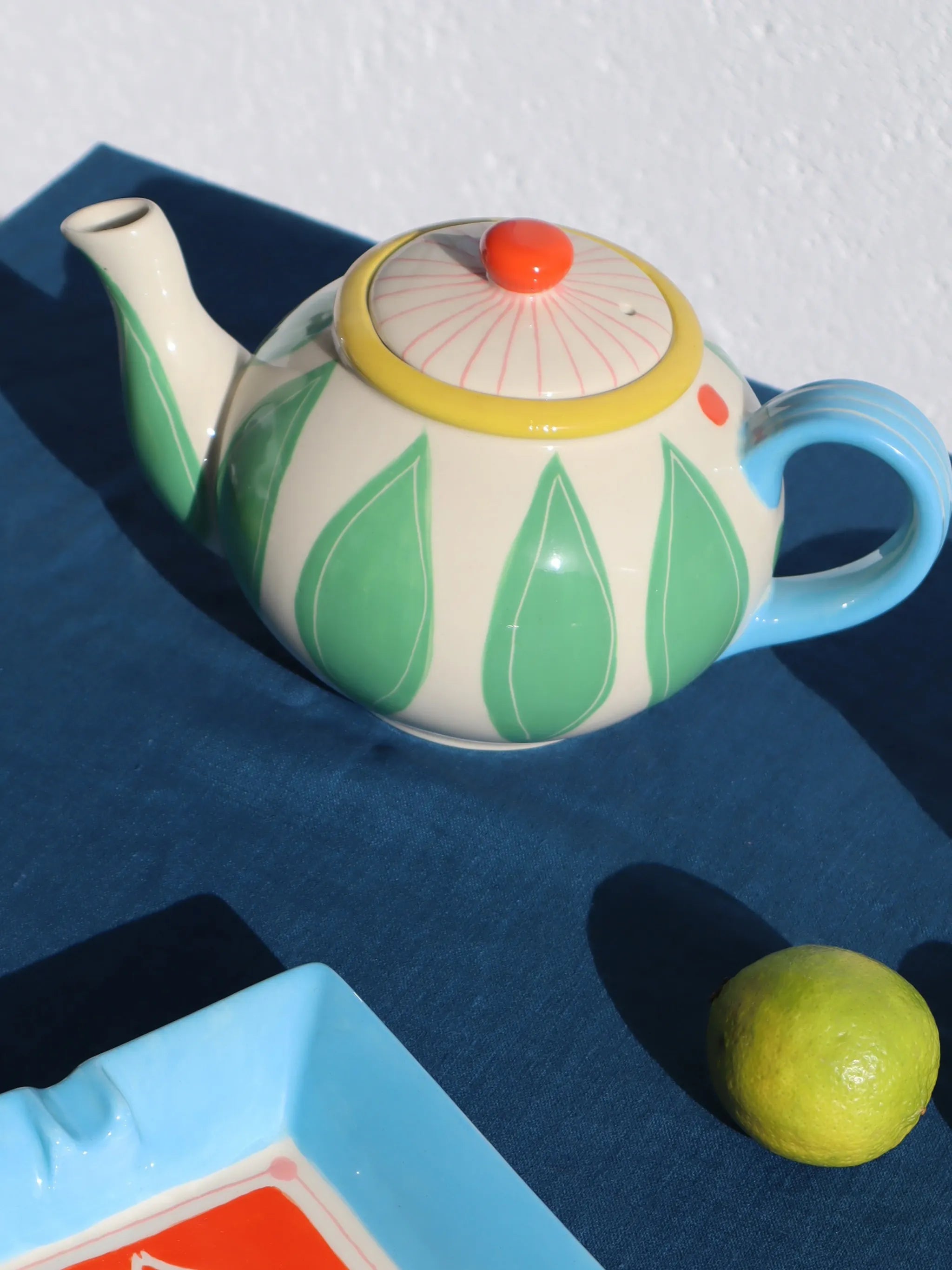 leaf-print teapot