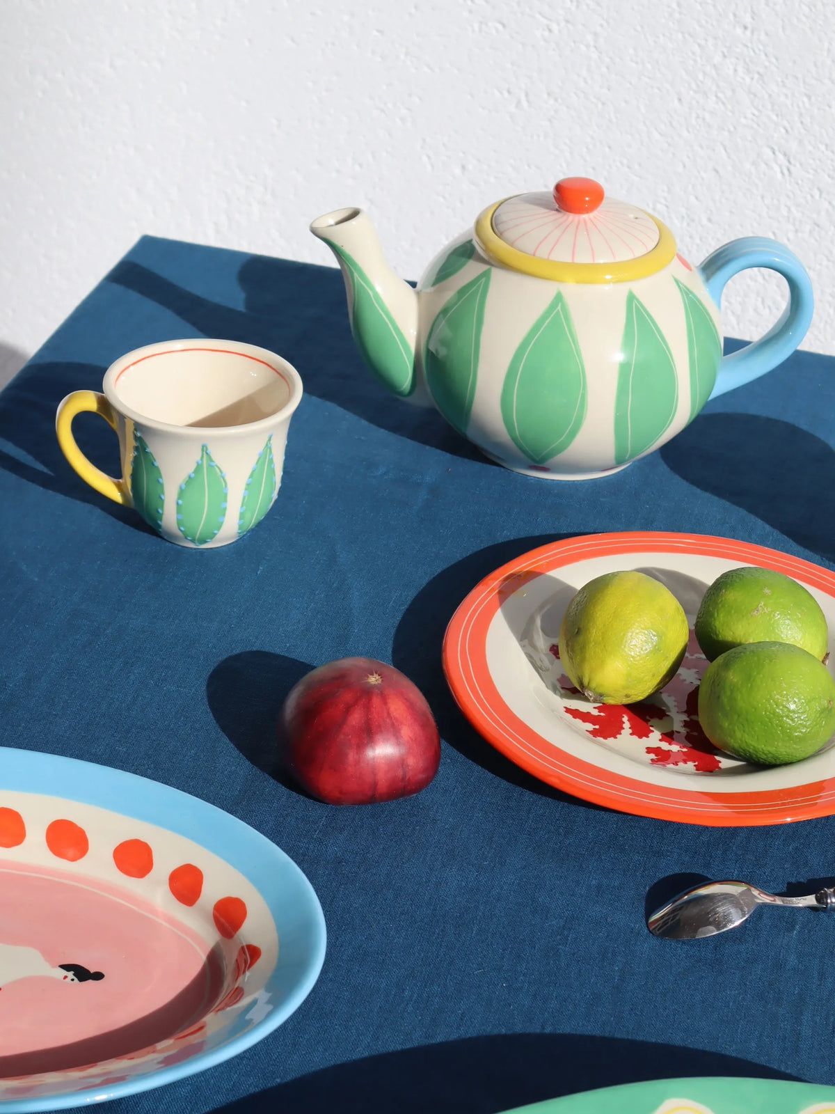 leaf-print teapot