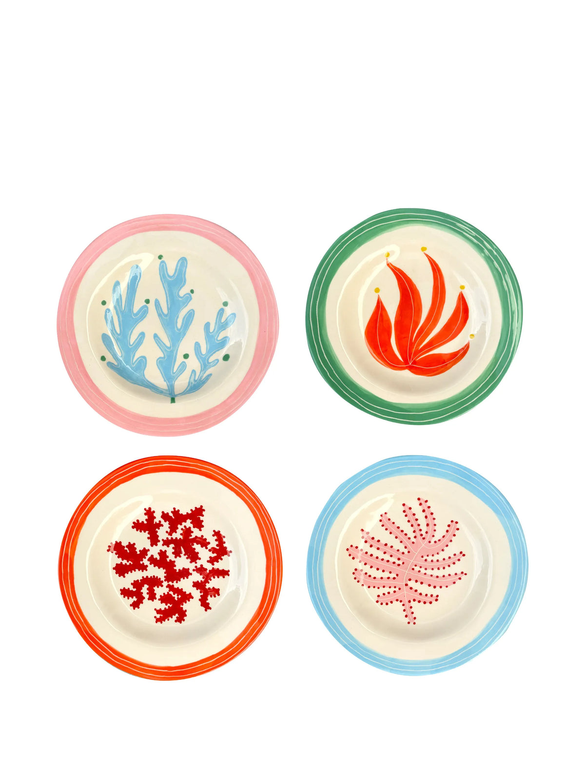 sea-motif plates (set of four)