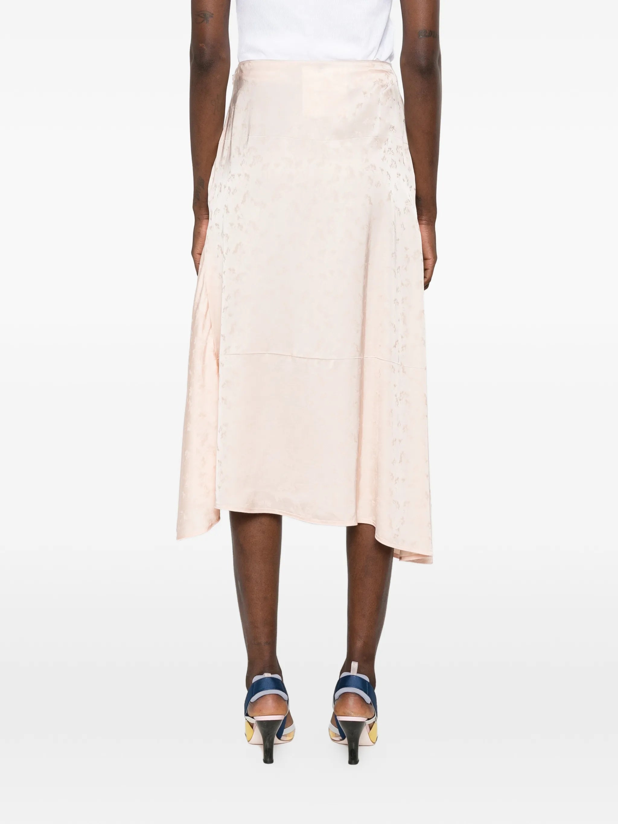 asymmetric midi skirt