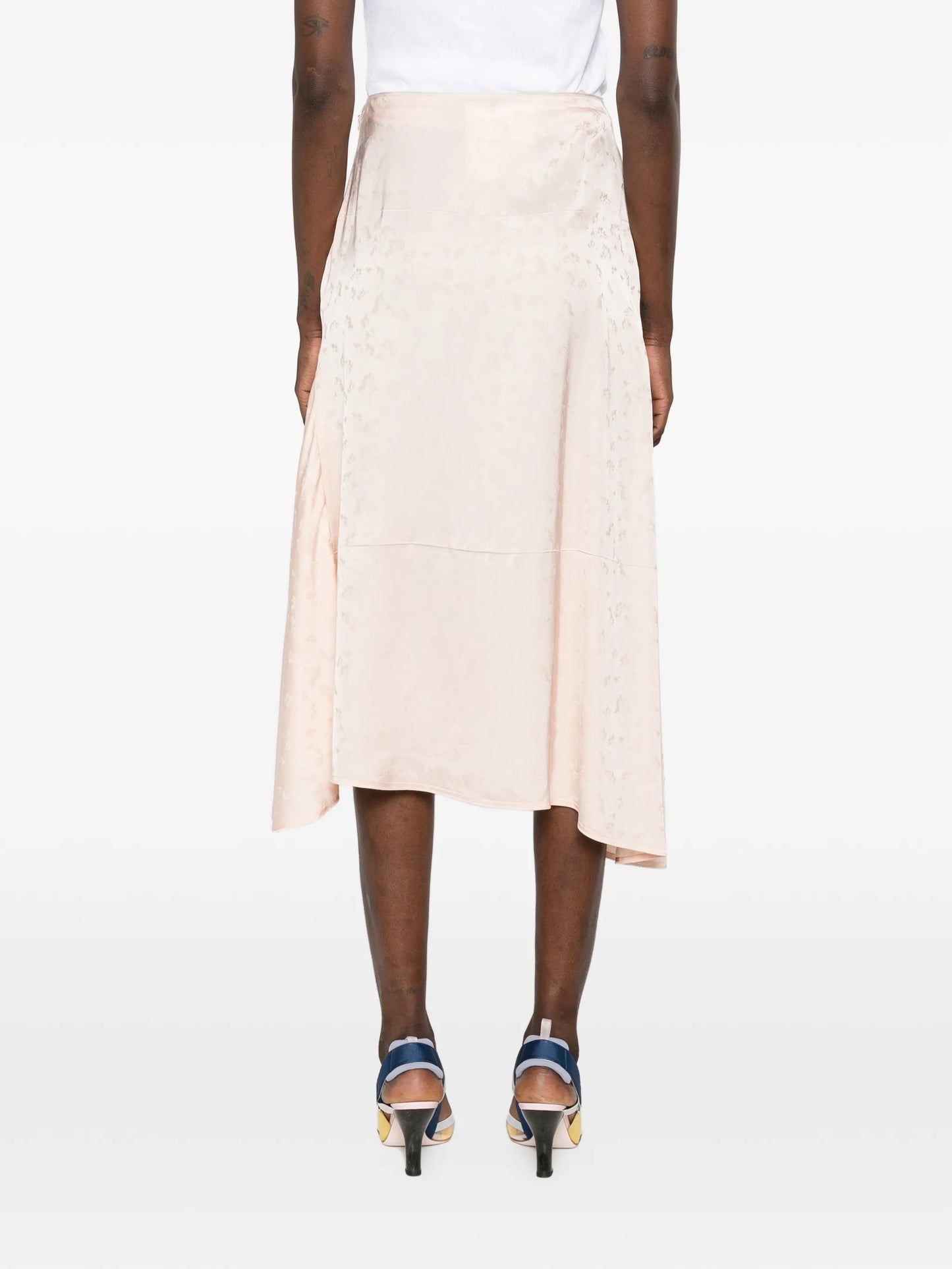 asymmetric midi skirt