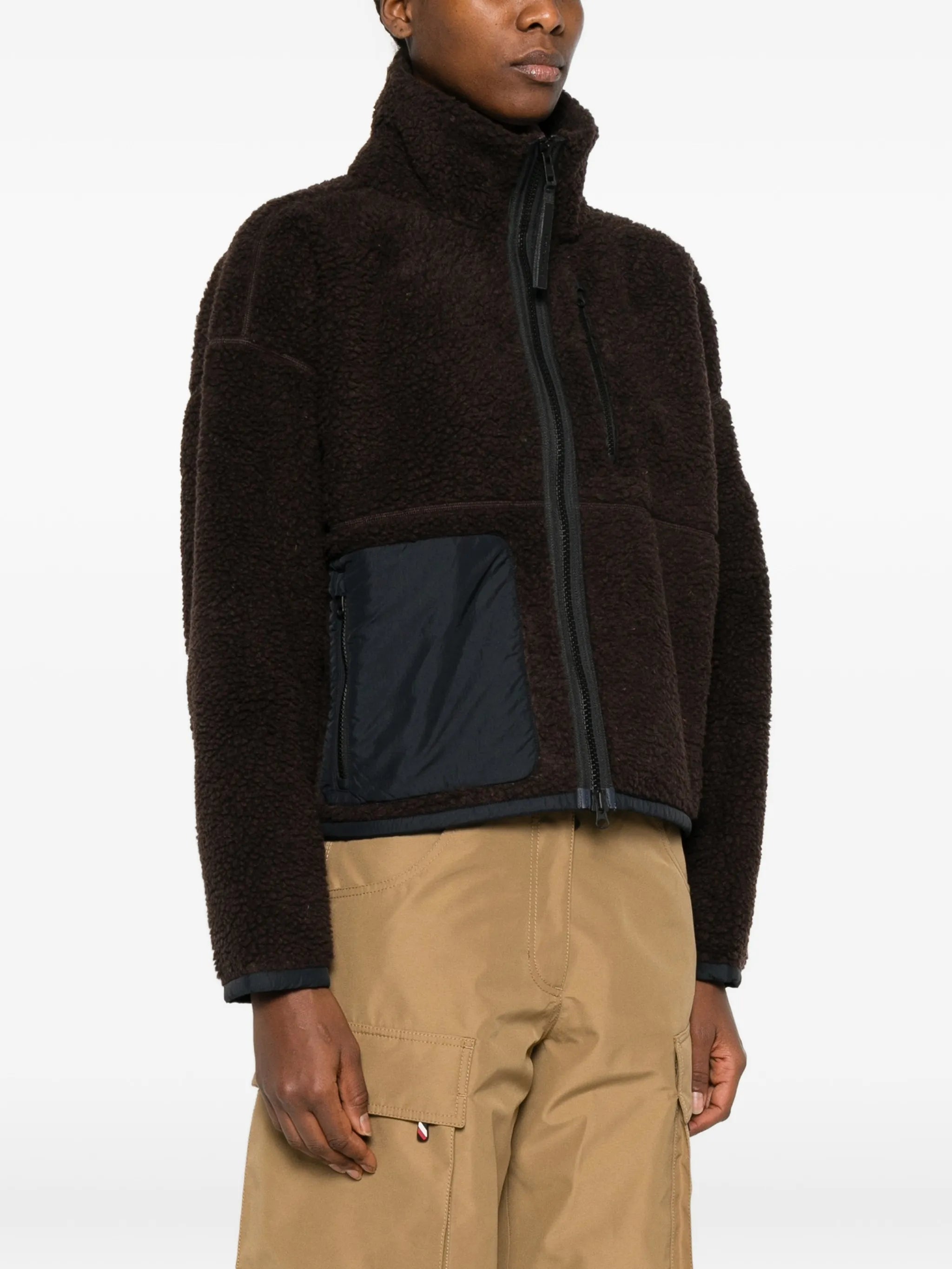 zip-fastening fleece jacket