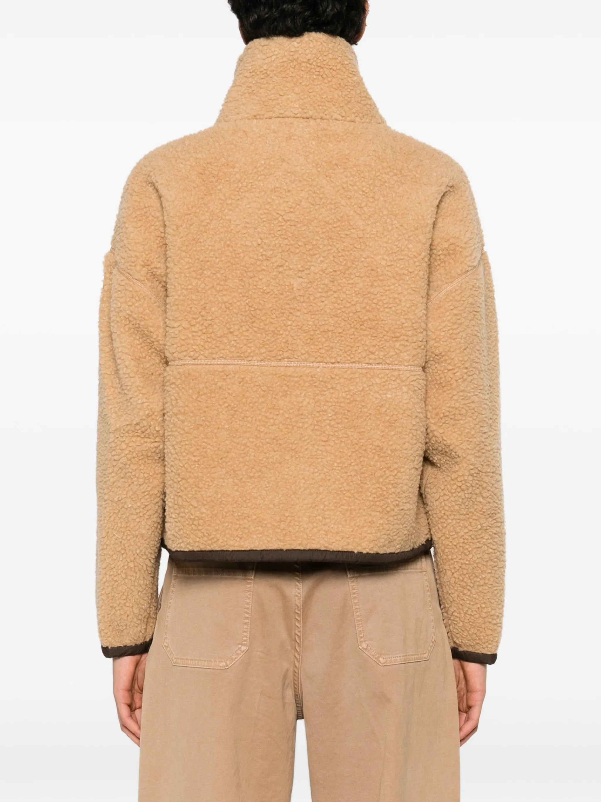 fleece zip-fastening jacket