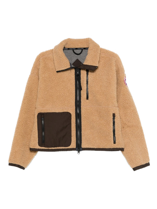 fleece zip-fastening jacket