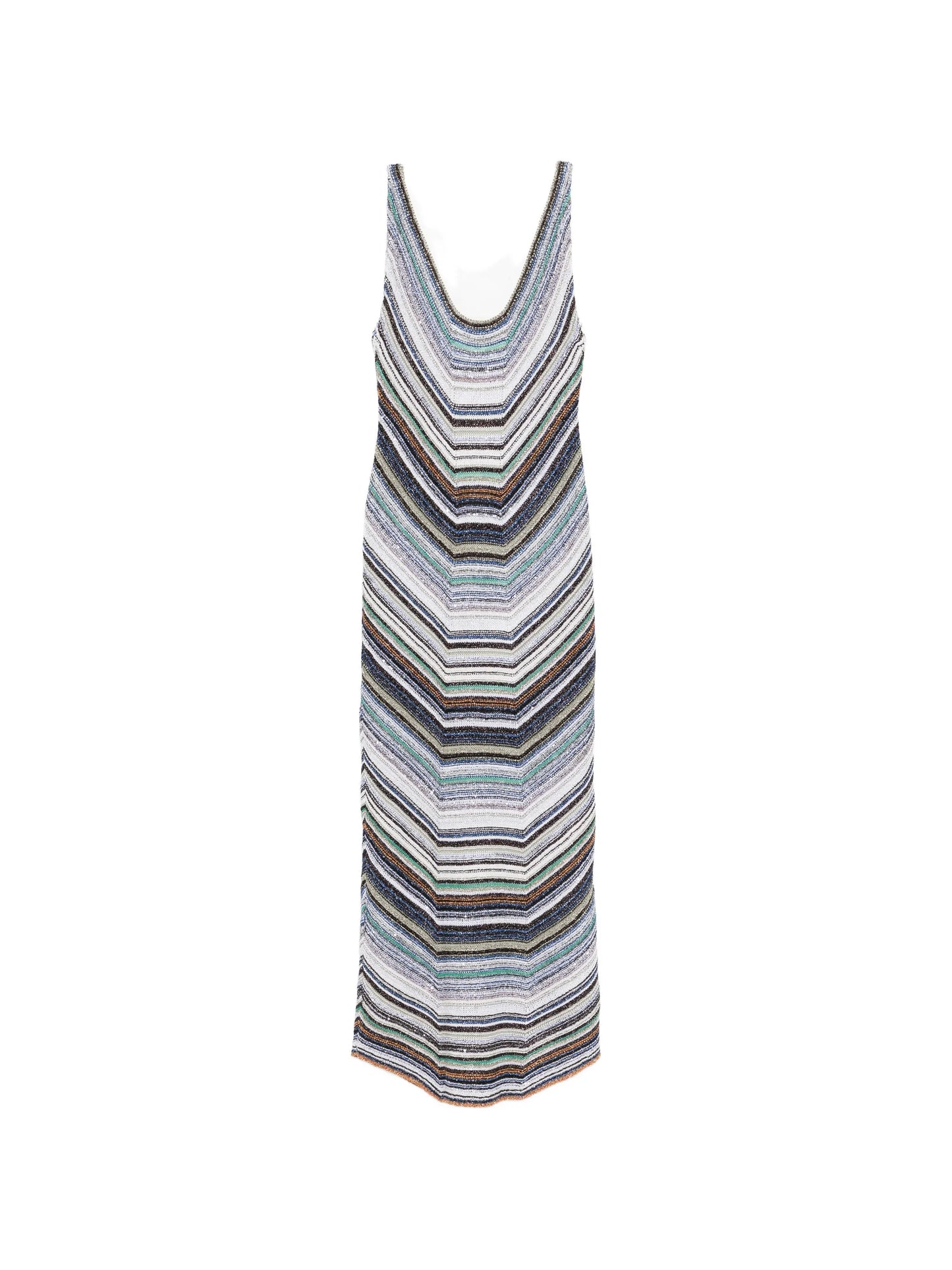 chevron sleeveless maxi dress