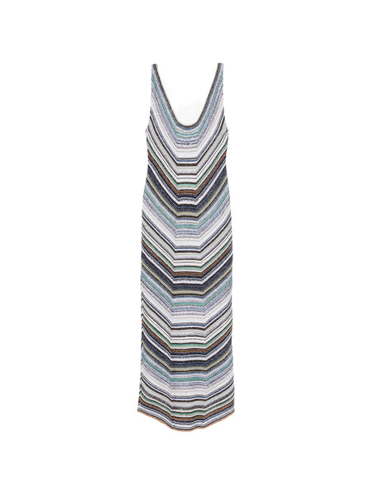 chevron sleeveless maxi dress