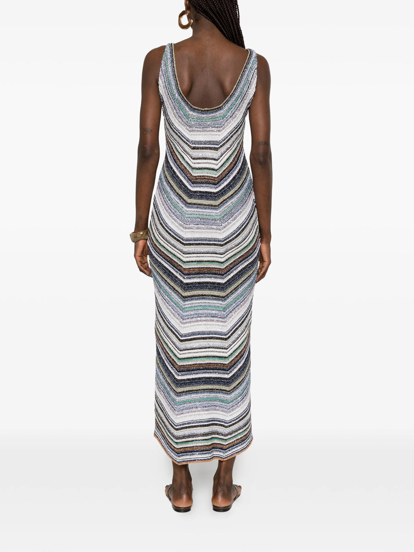 chevron sleeveless maxi dress