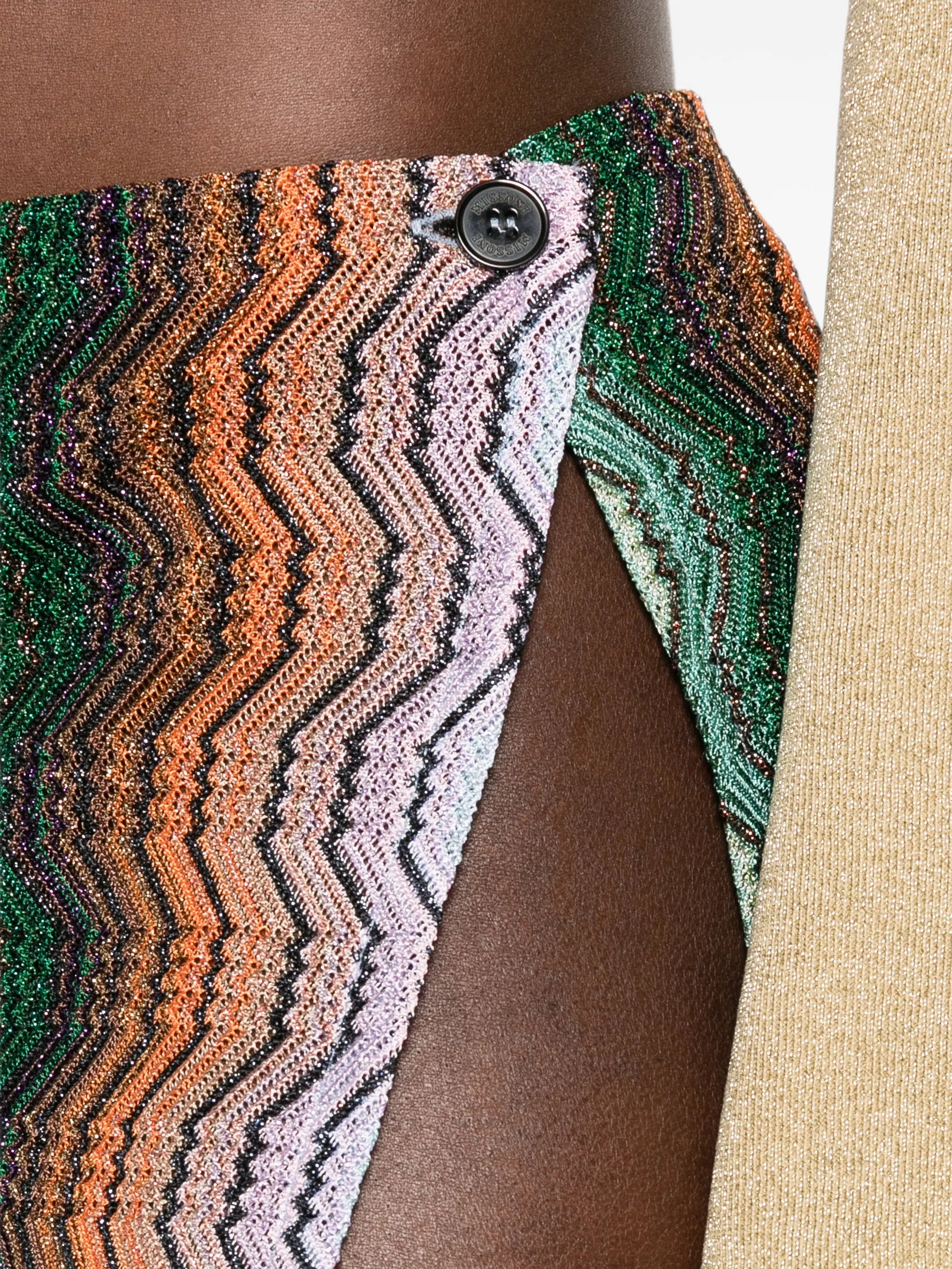 long Zigzag skirt with greek motif