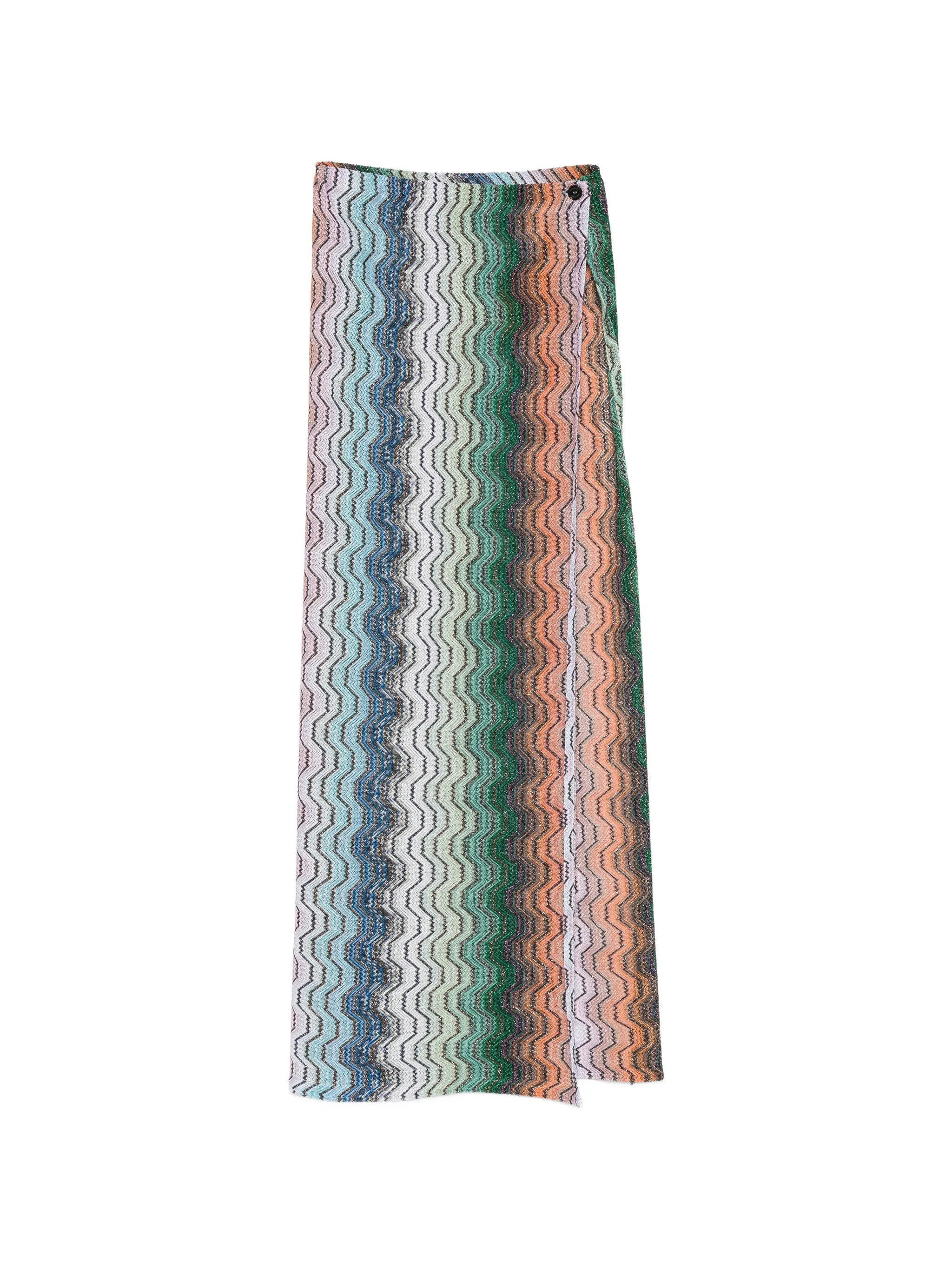 long Zigzag skirt with greek motif
