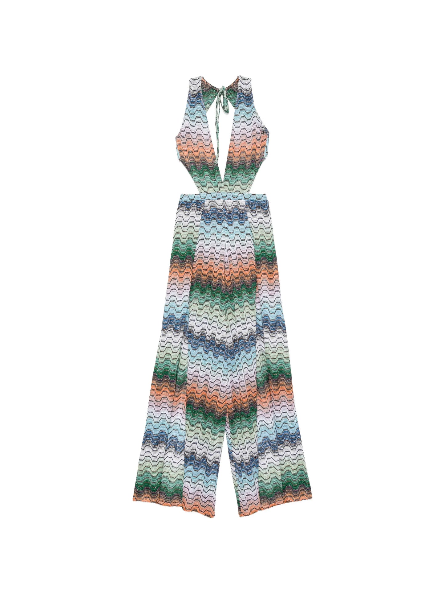 zigzap-pattern jumpsuit