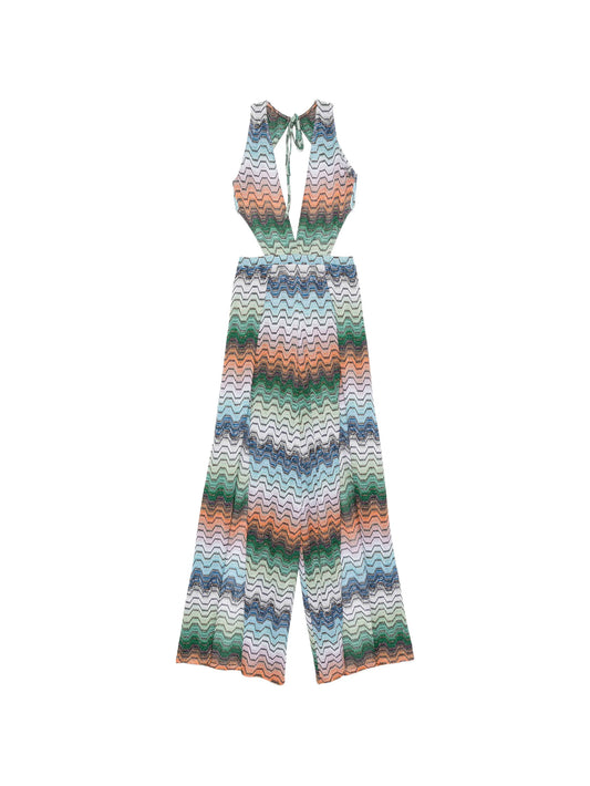 zigzap-pattern jumpsuit