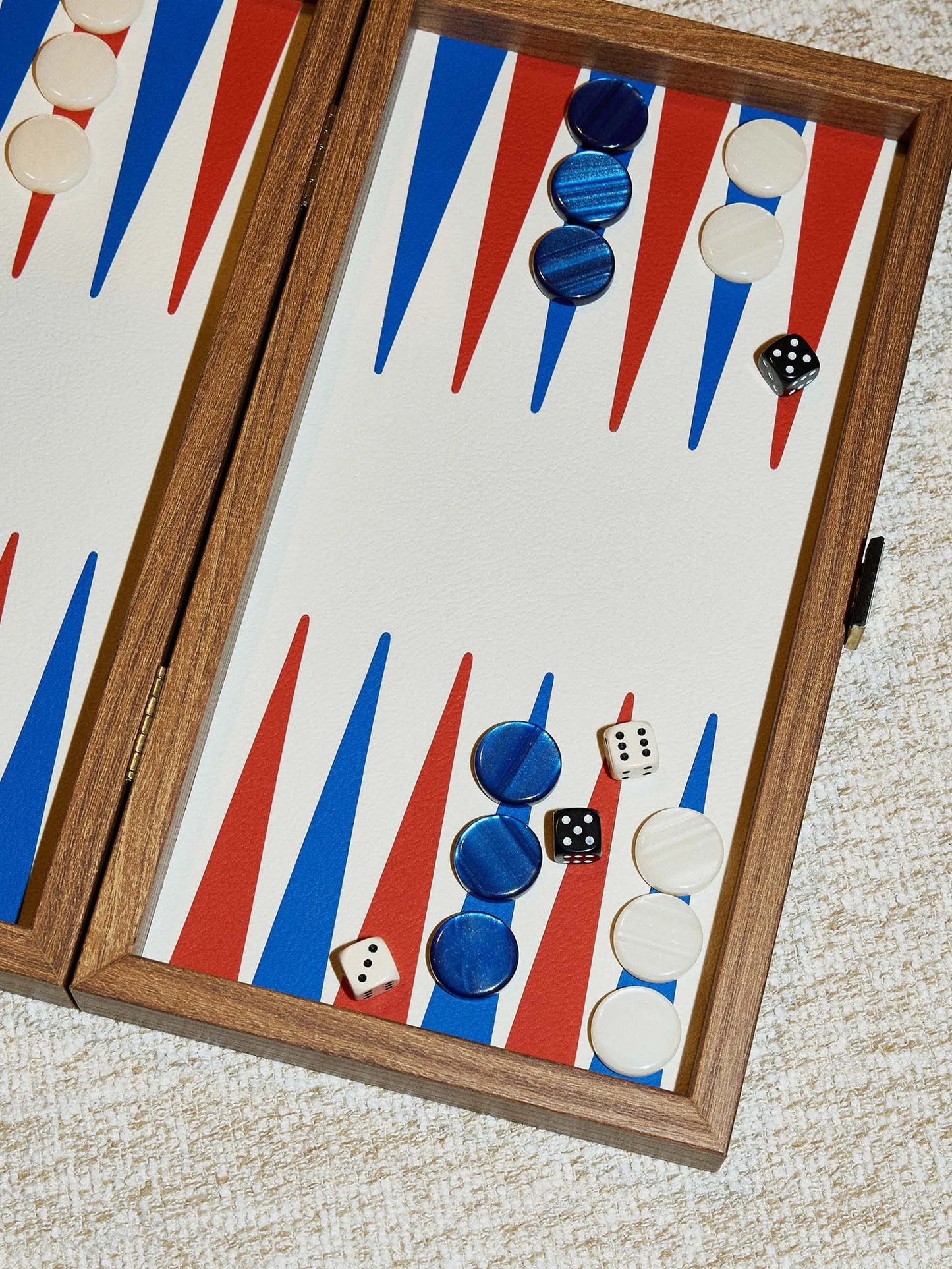 Milos wood backgammon set