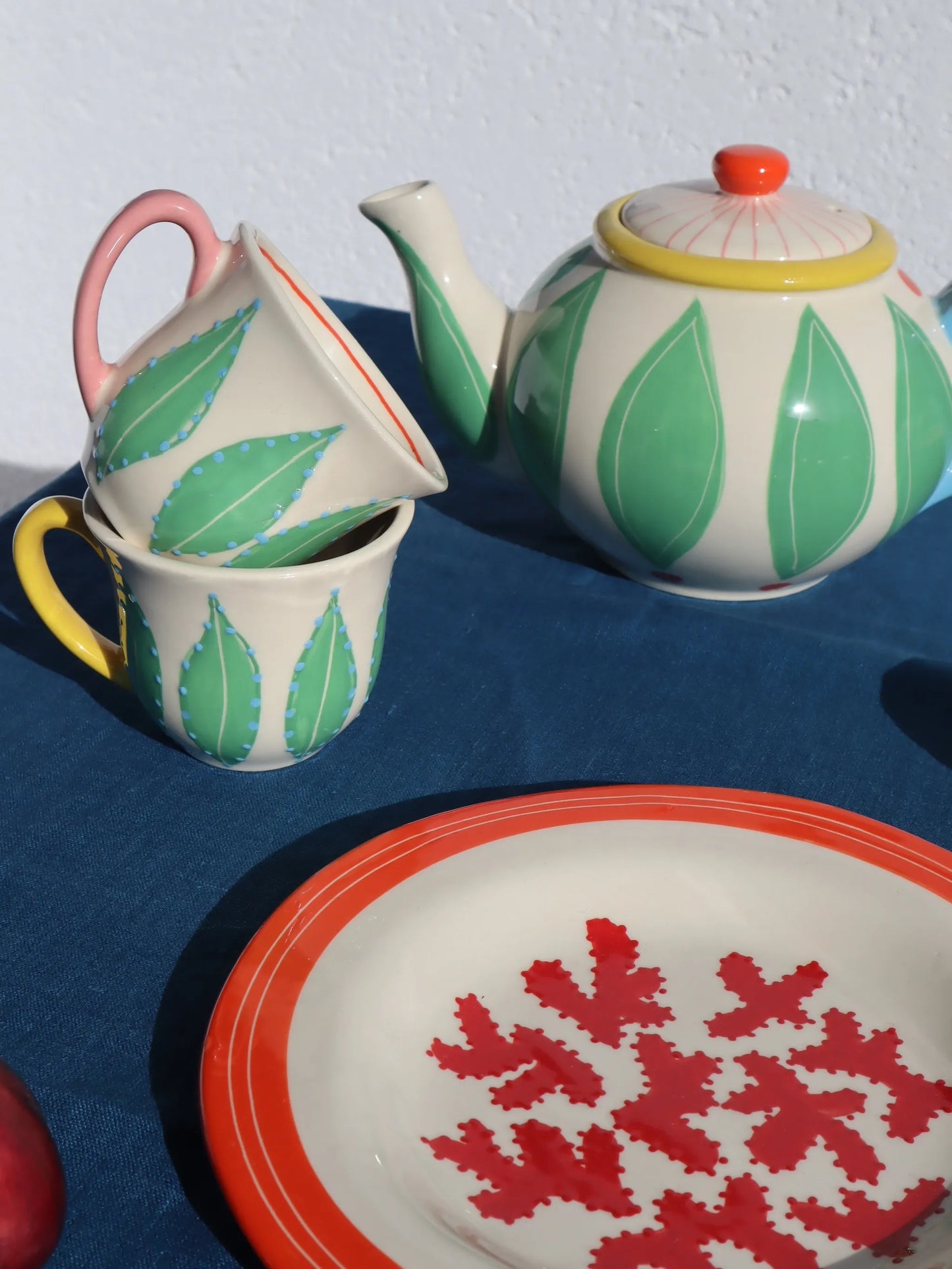 leaf-print mugs (set of two)