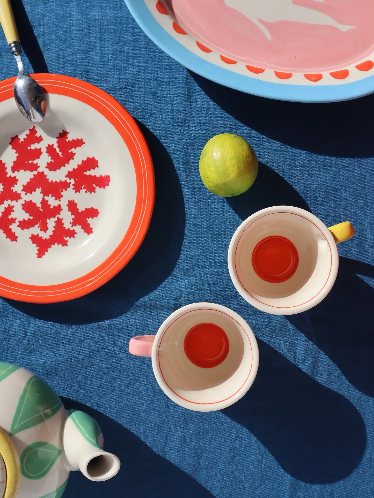 leaf-print mugs (set of two)