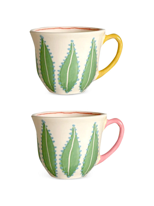 leaf-print mugs (set of two)
