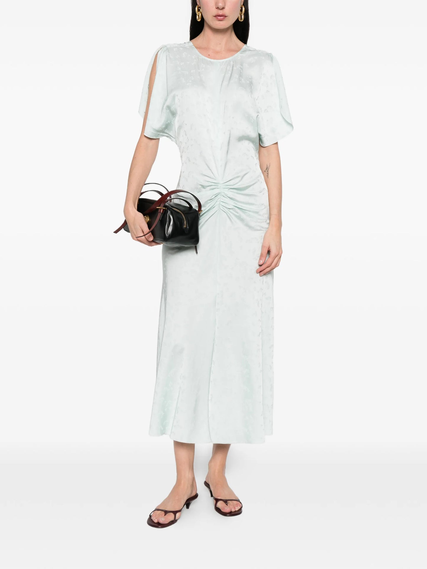 floral-pattern midi dress
