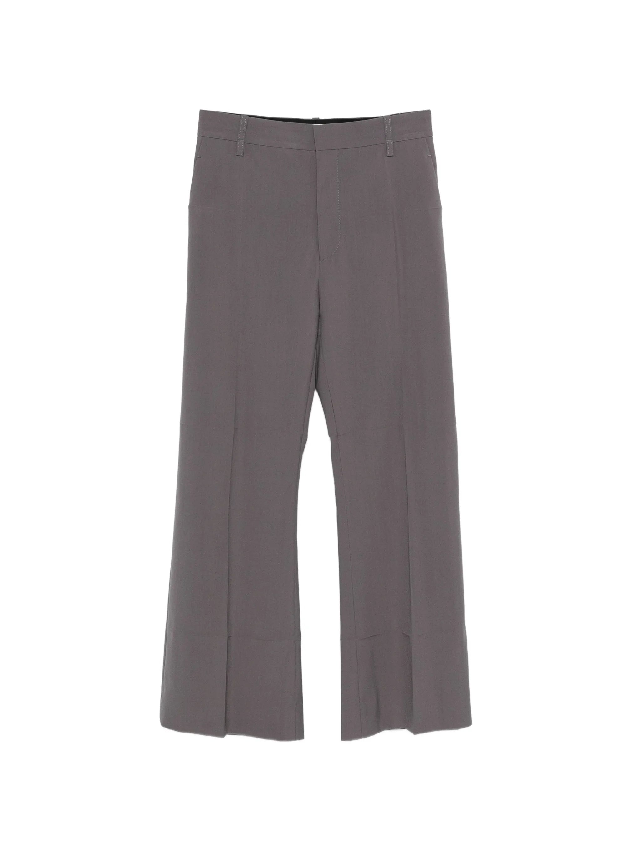 straight-leg folded trousers